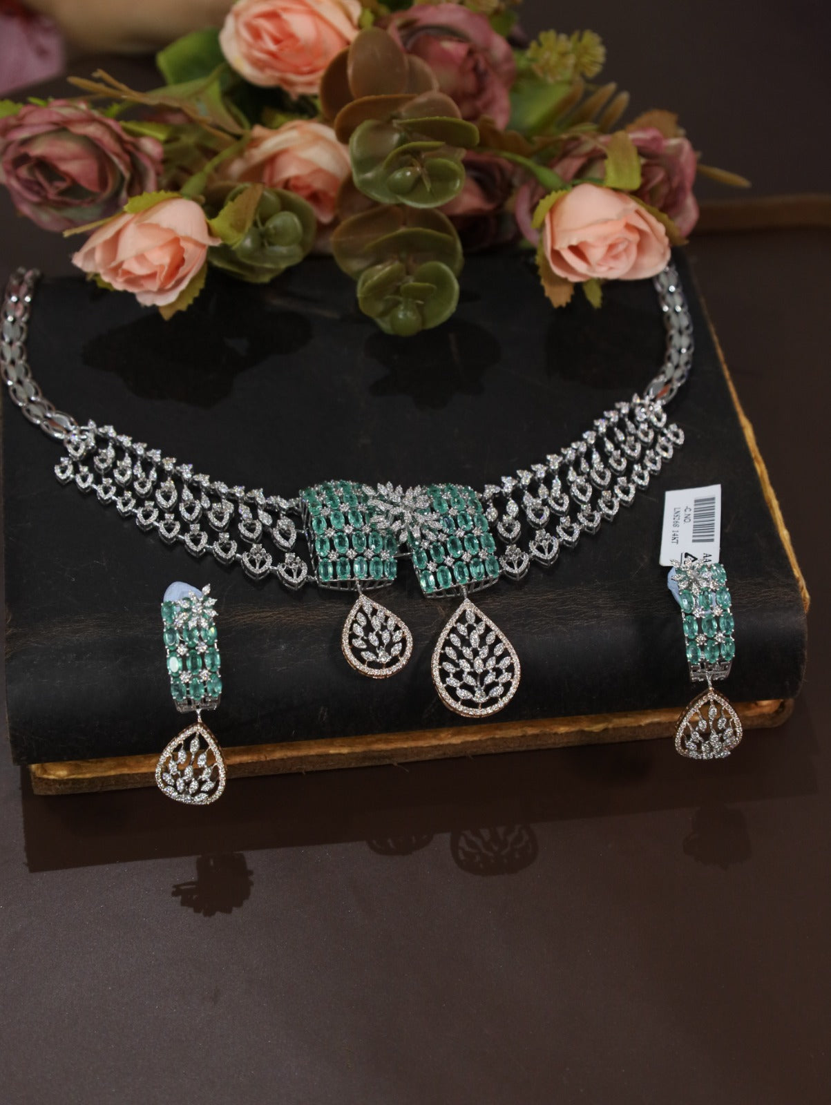 Emerald Cascade Natural Diamond Necklace Set