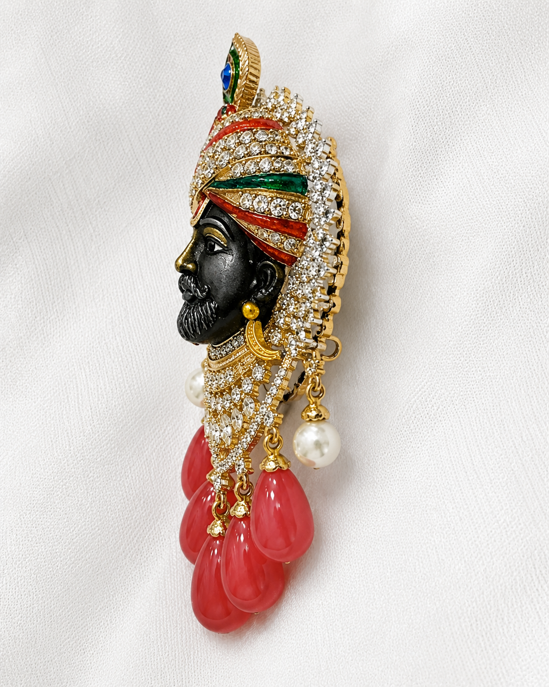 Madhavi Coral Khatu Shyam Baba Pendant