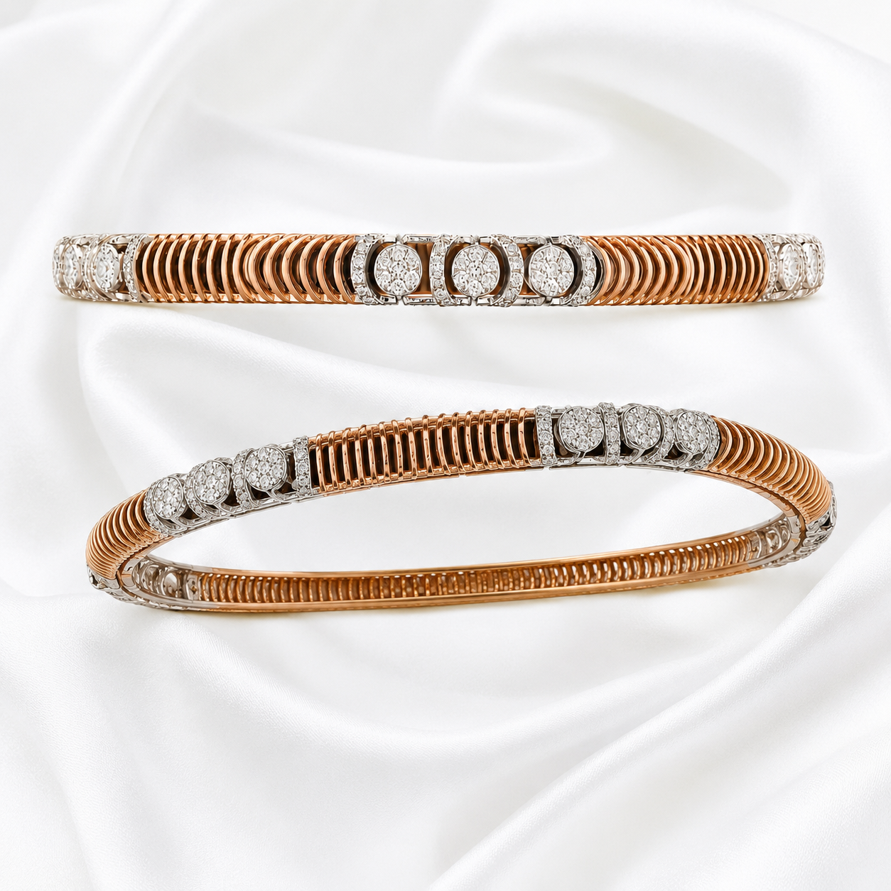 Radiant Harmony Natural Diamond Bangle