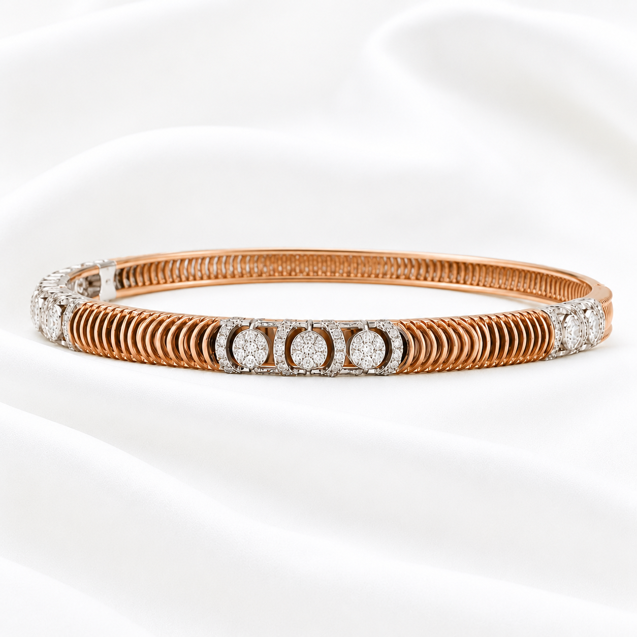 Radiant Harmony Natural Diamond Bangle