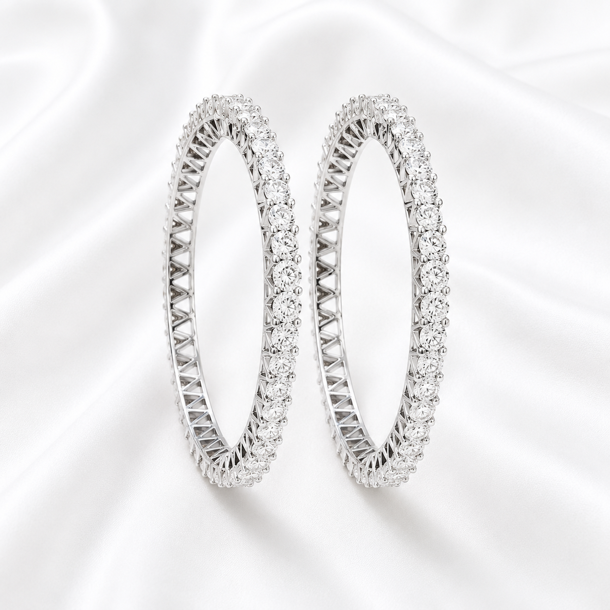 Natural Diamond Eternity Bangles