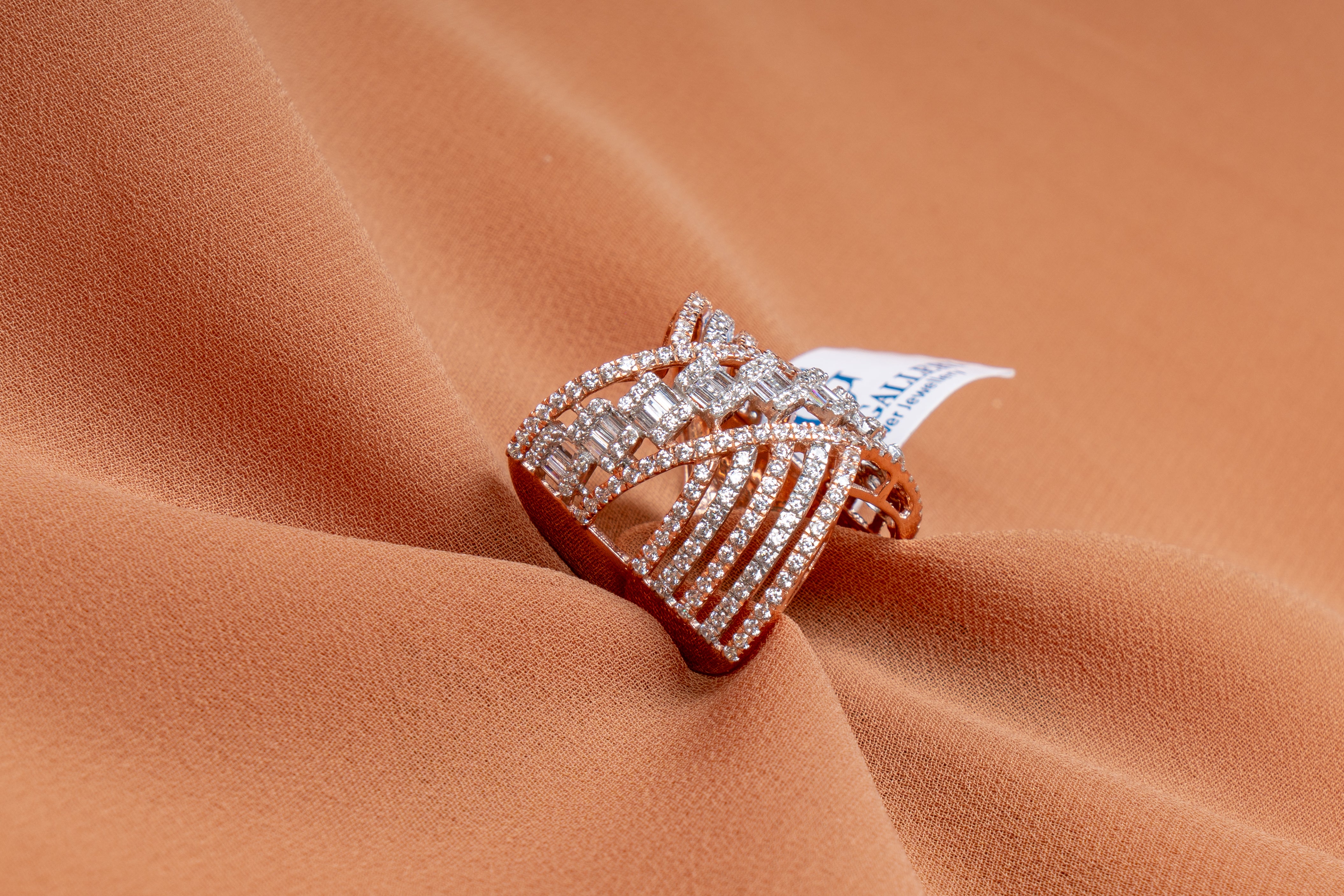 Calliope Crossover Crystal Band Ring