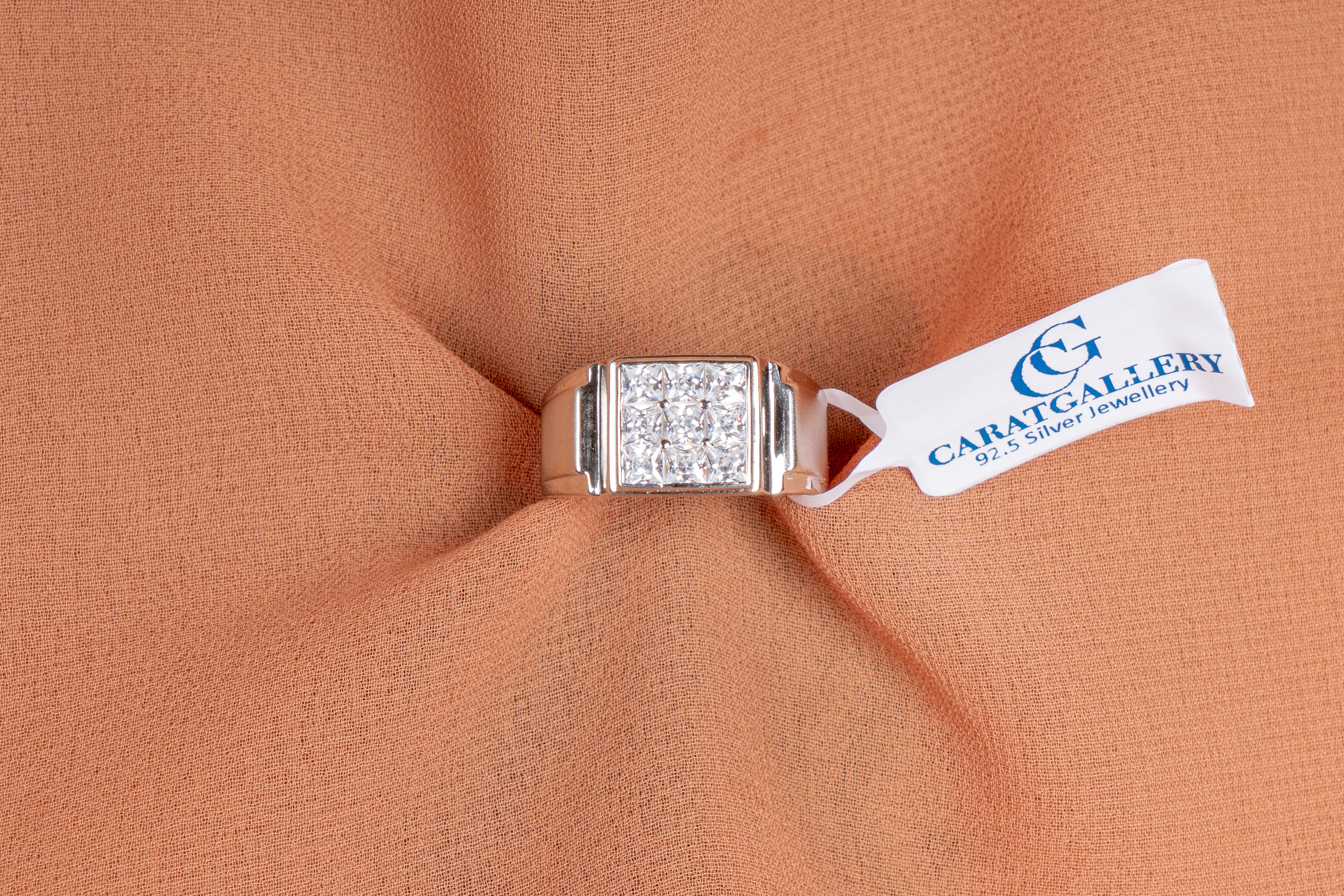 Marcus Square Cluster Mens Ring
