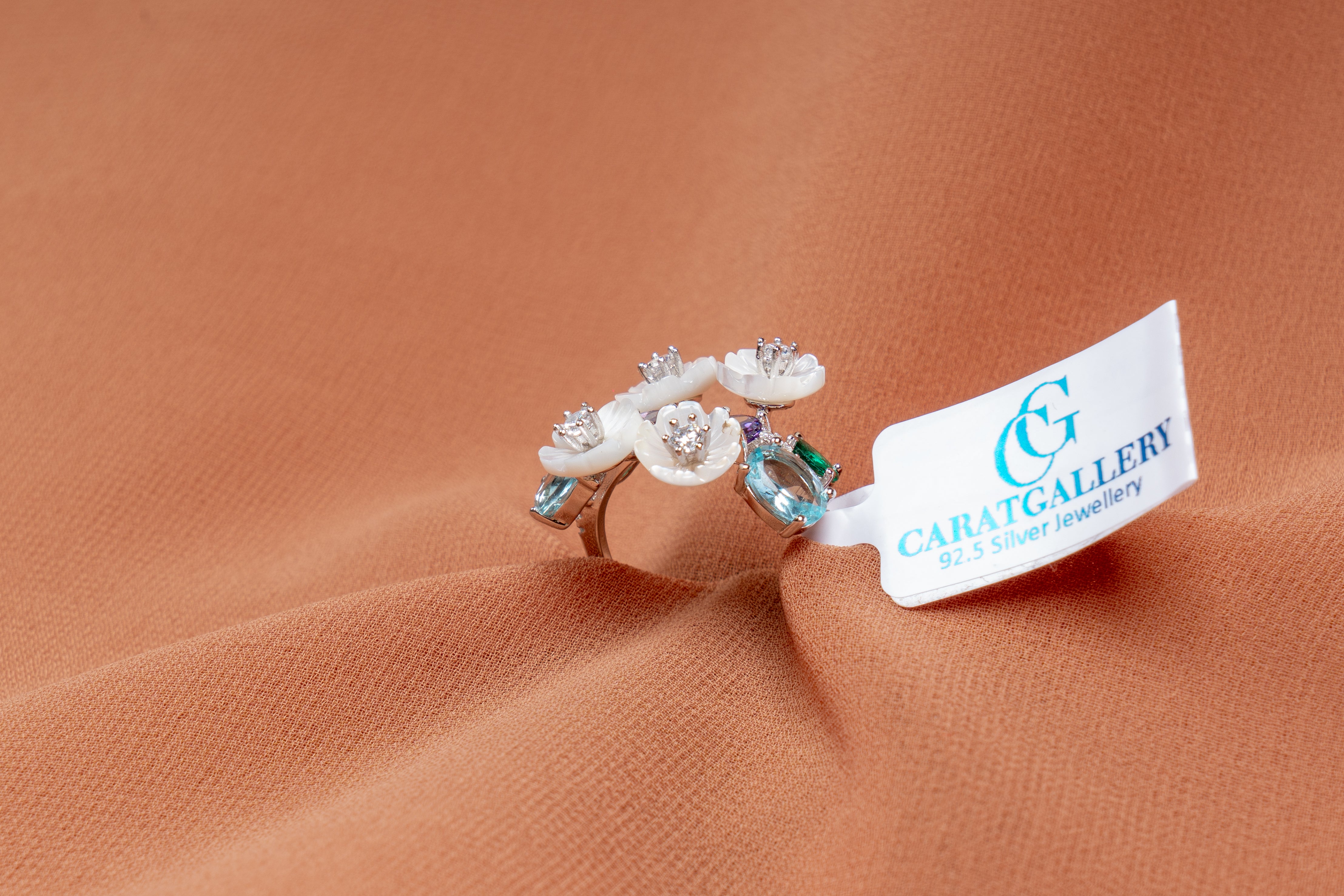 Floressa Multi-Stone Floral Open Ring