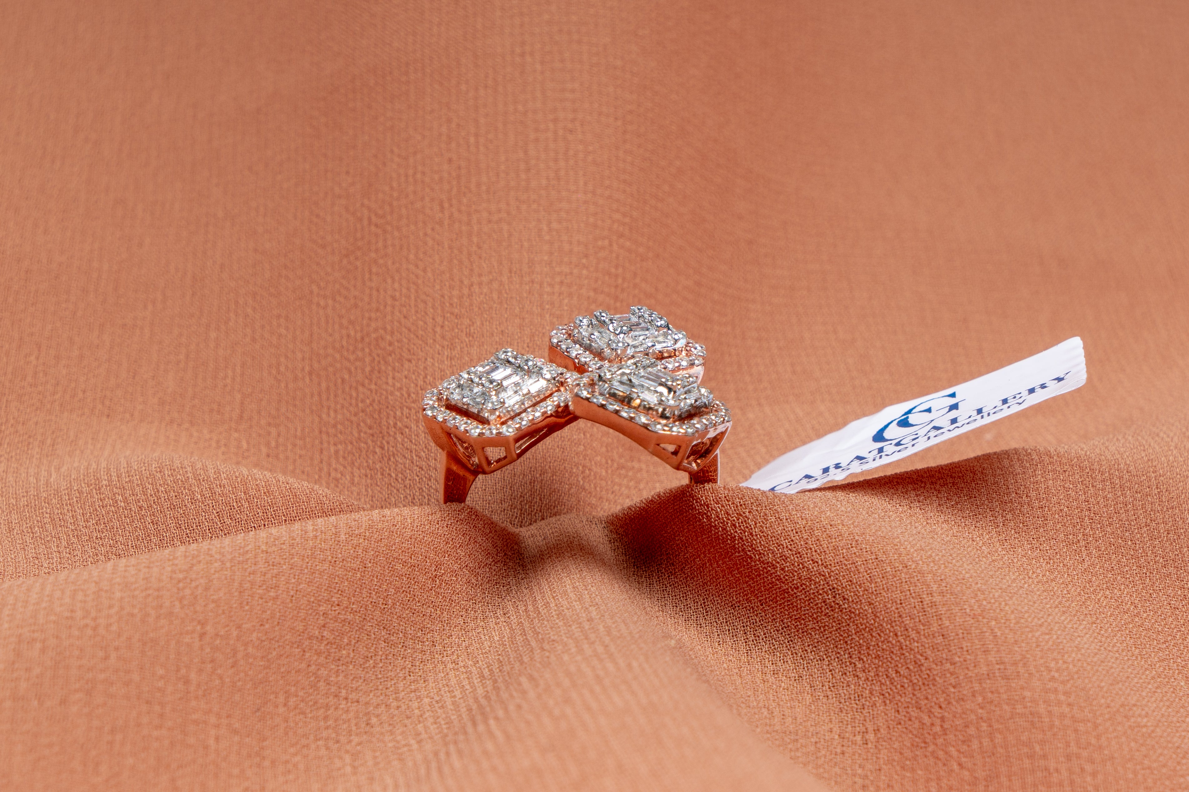 Tessa Triple Cluster Open Ring
