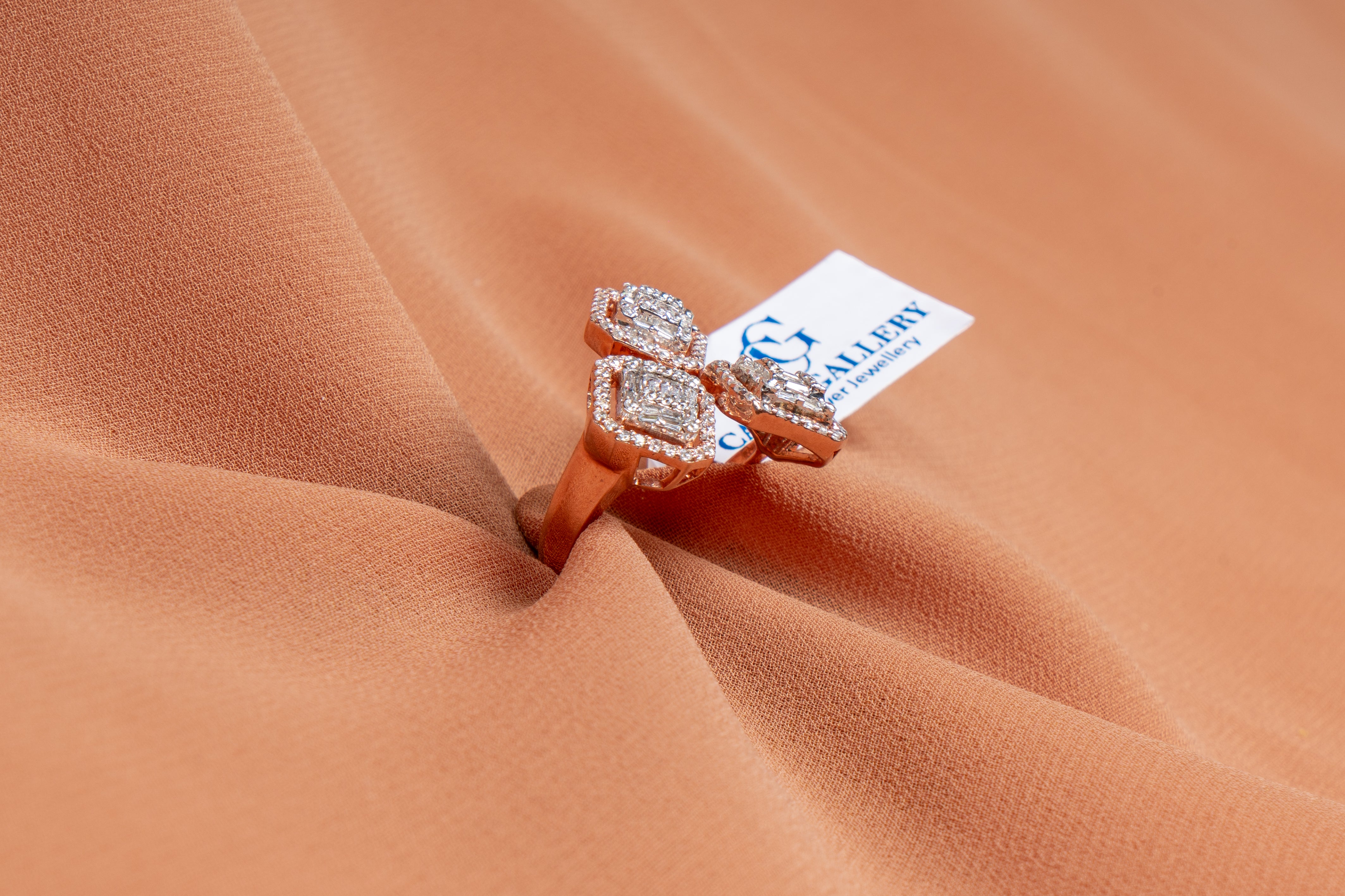 Tessa Triple Cluster Open Ring