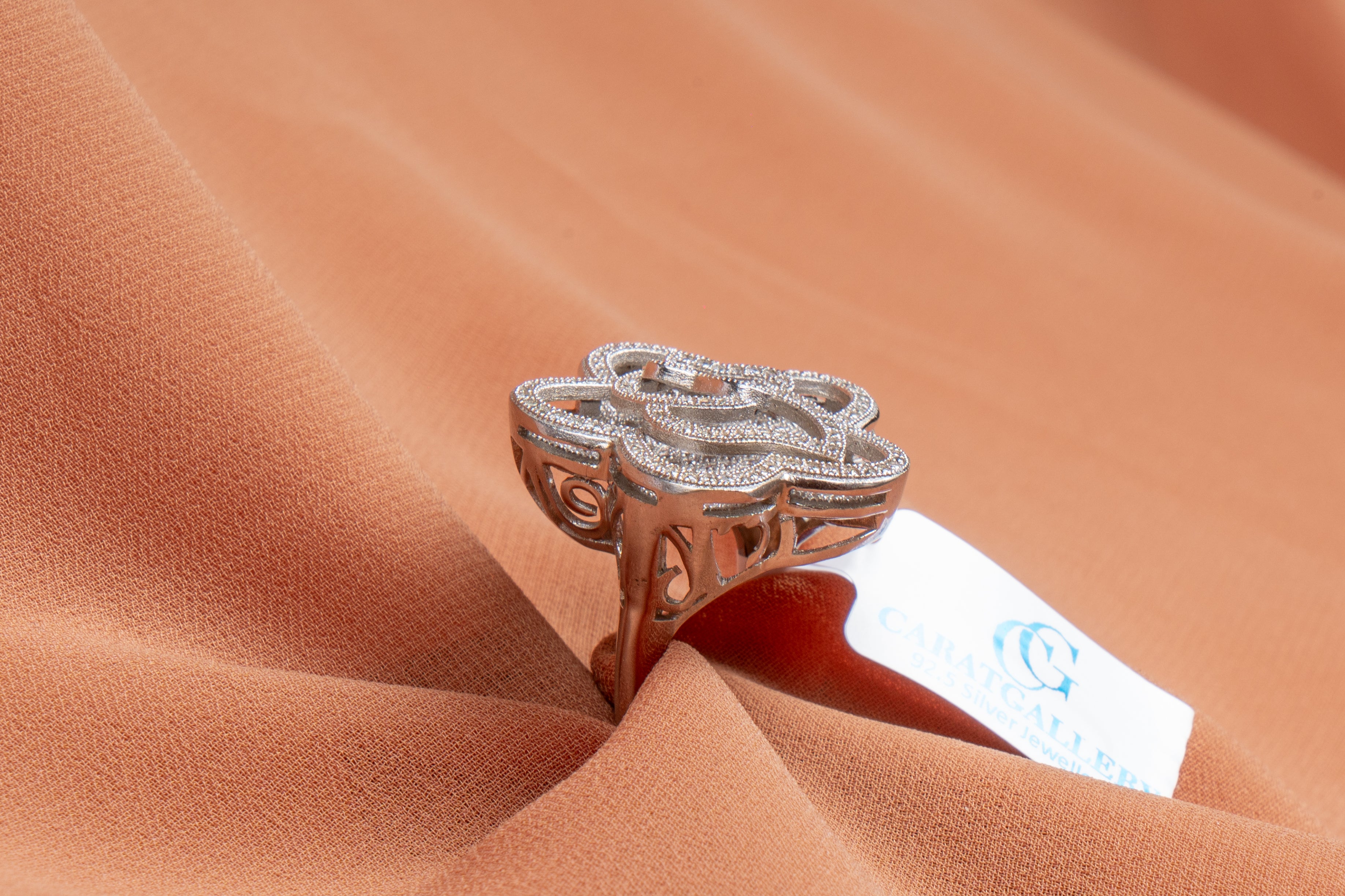 Vivienne Interlaced Crystal Statement Ring
