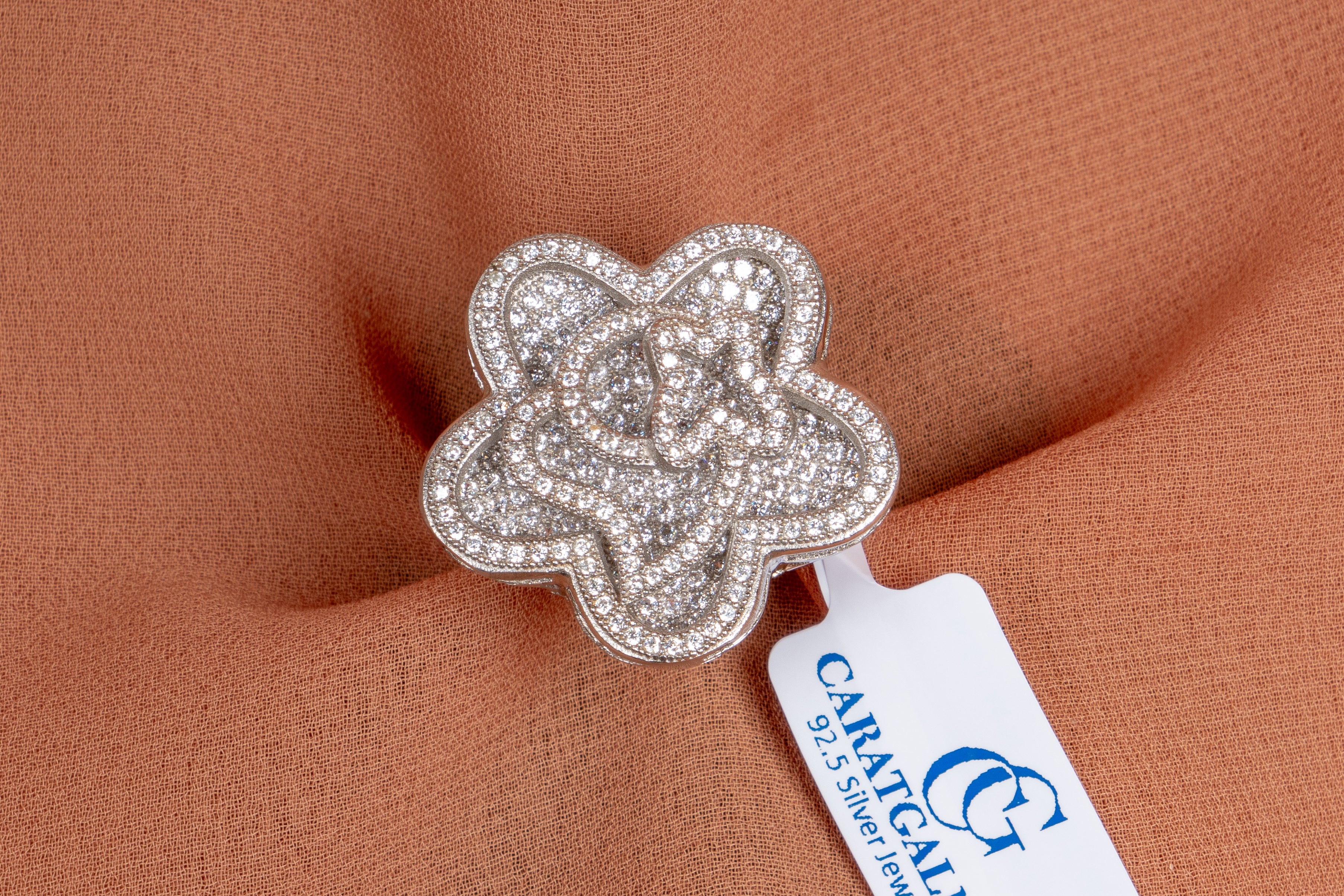 Vivienne Interlaced Crystal Statement Ring