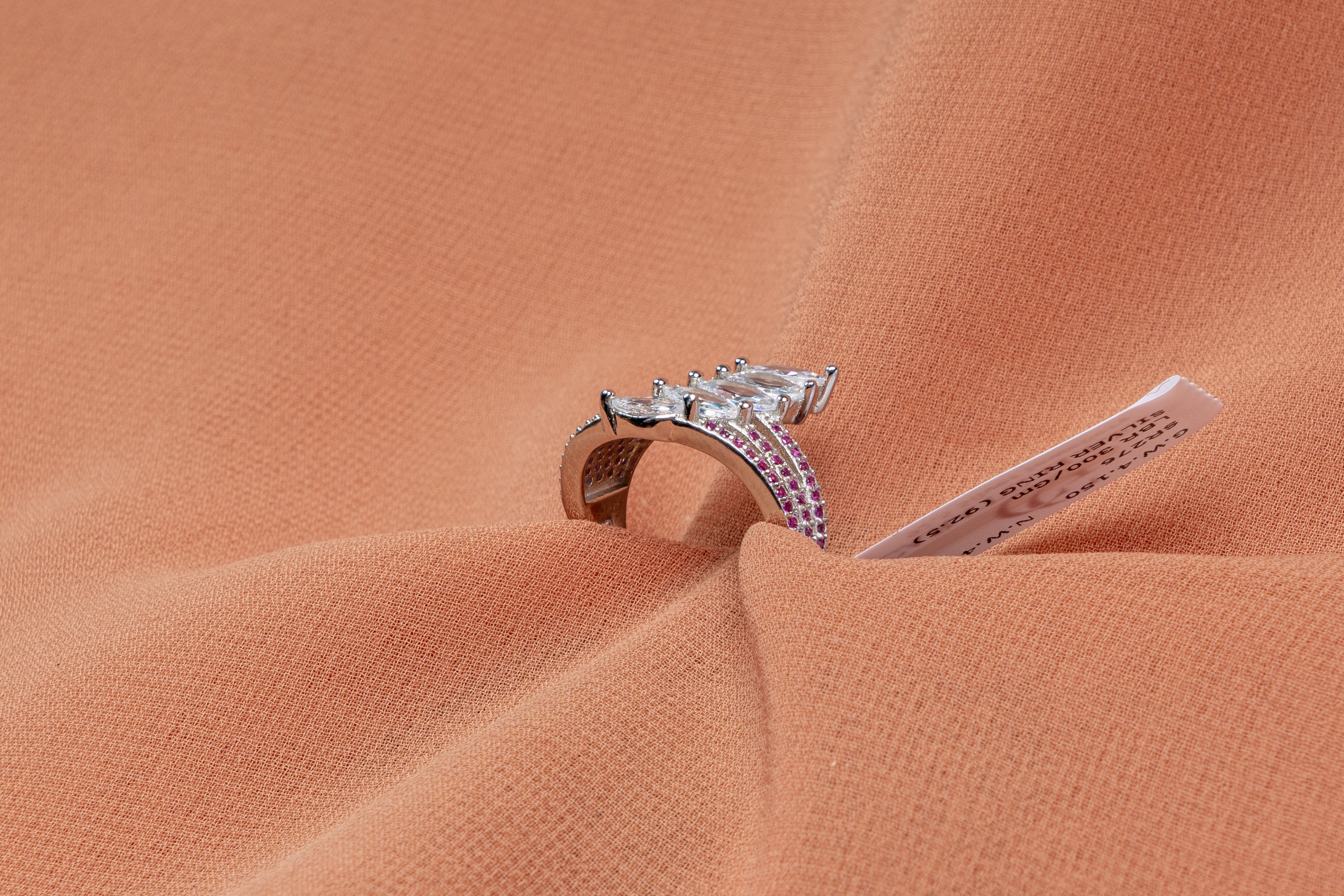Liana Pink Cascade Statement Ring