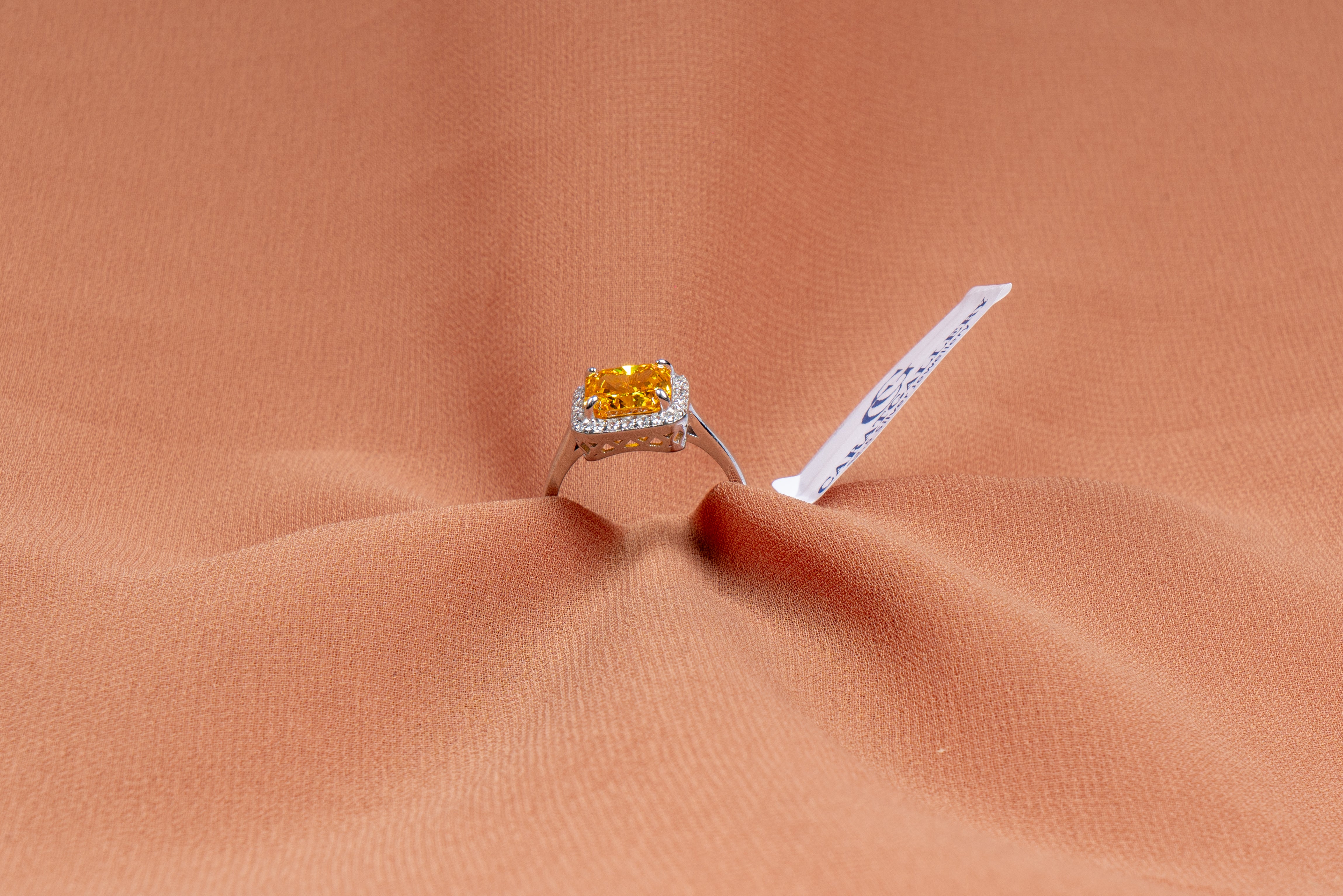 Aurelia Yellow Radiant Halo Ring