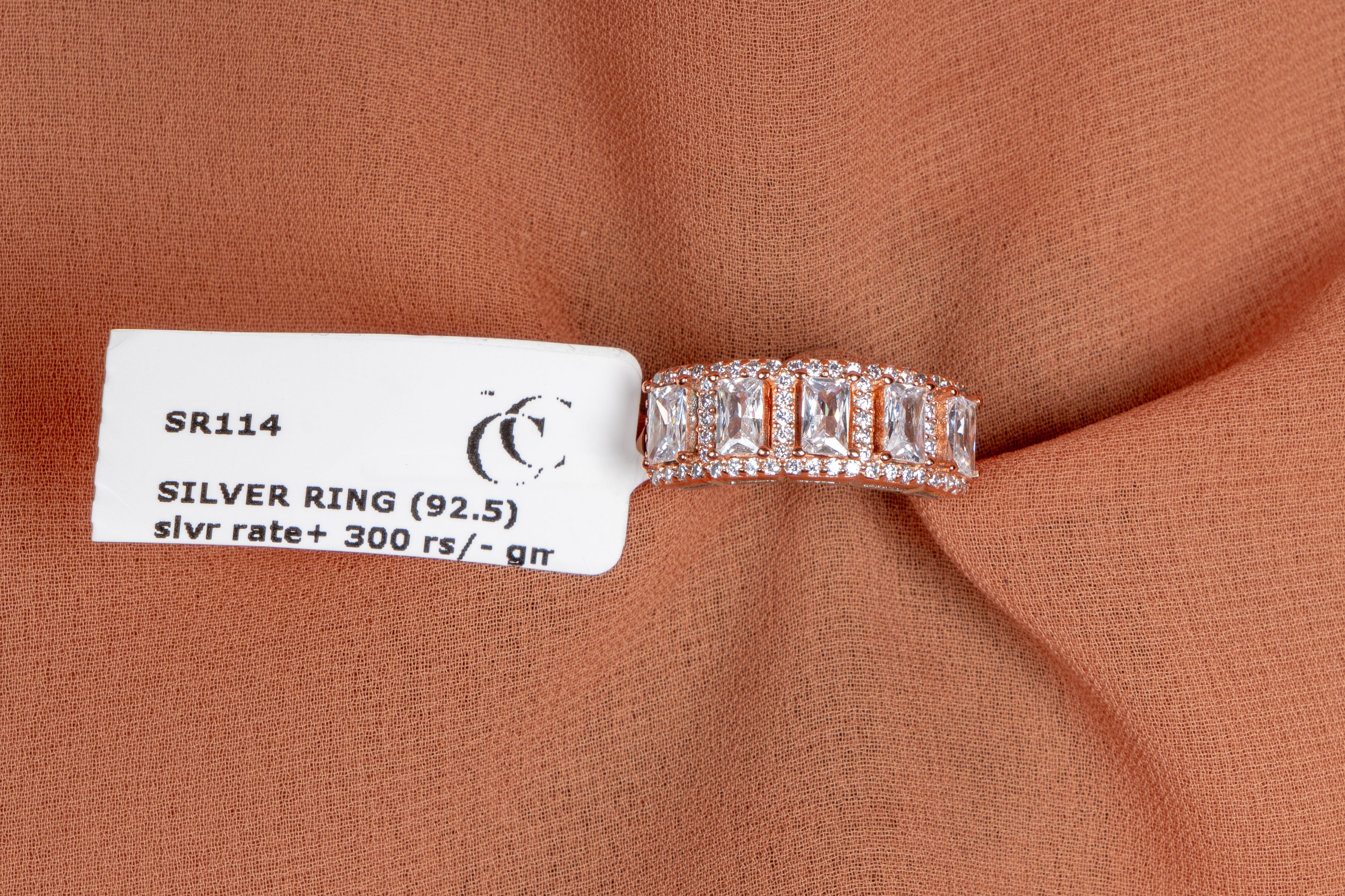 Celine Rose Gold Baguette Half Eternity Ring