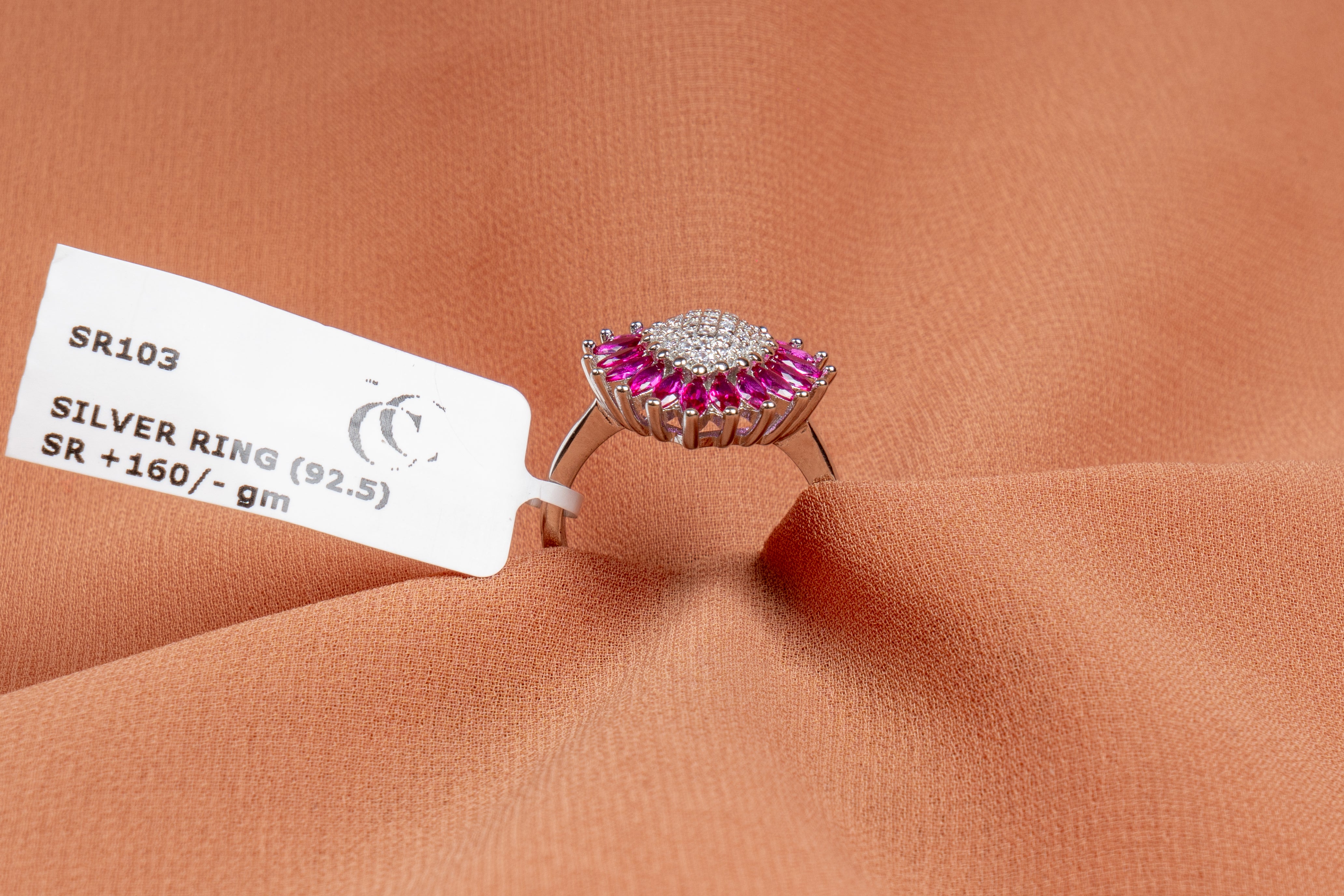 Surya Pink Petal Floral Ring