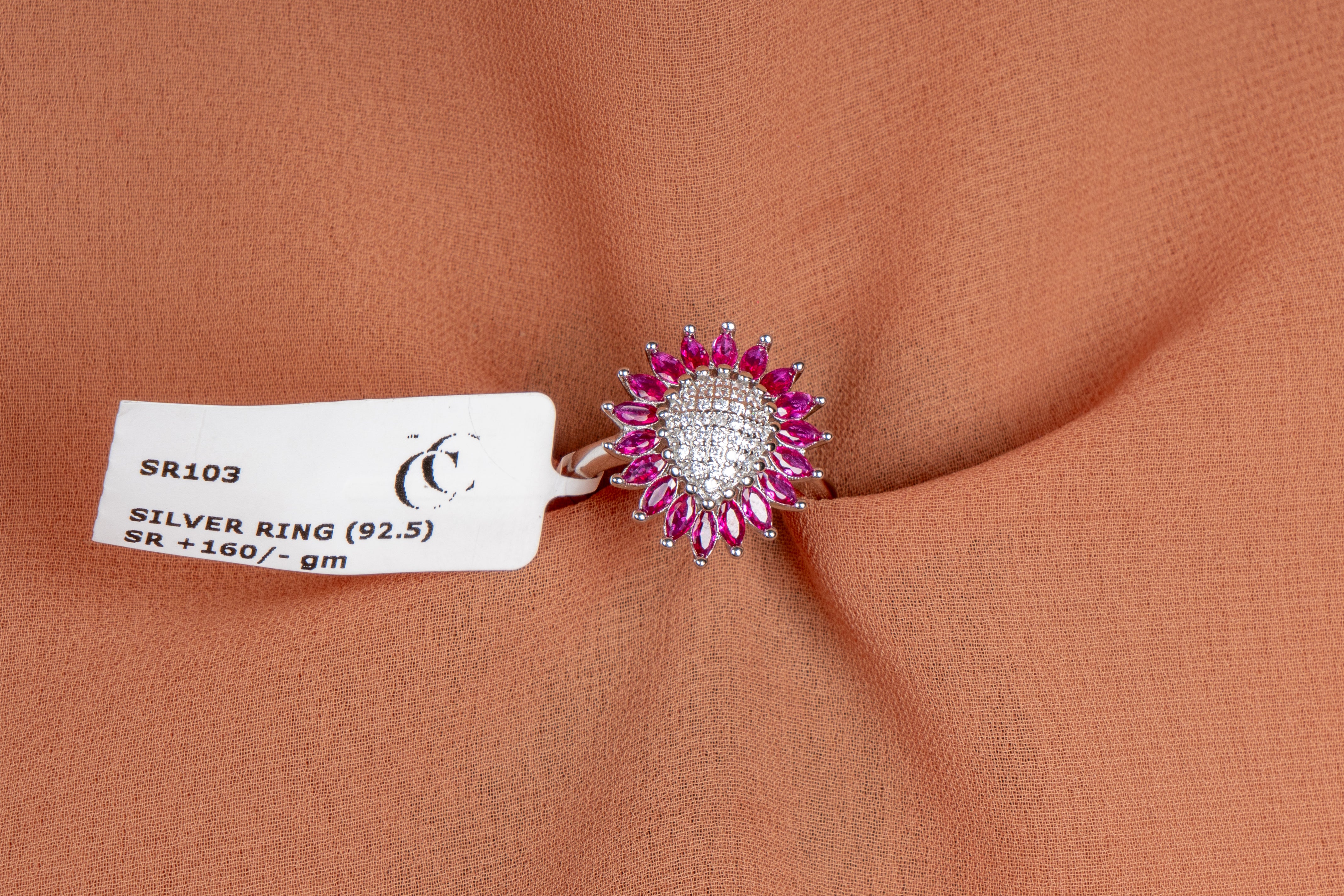 Surya Pink Petal Floral Ring