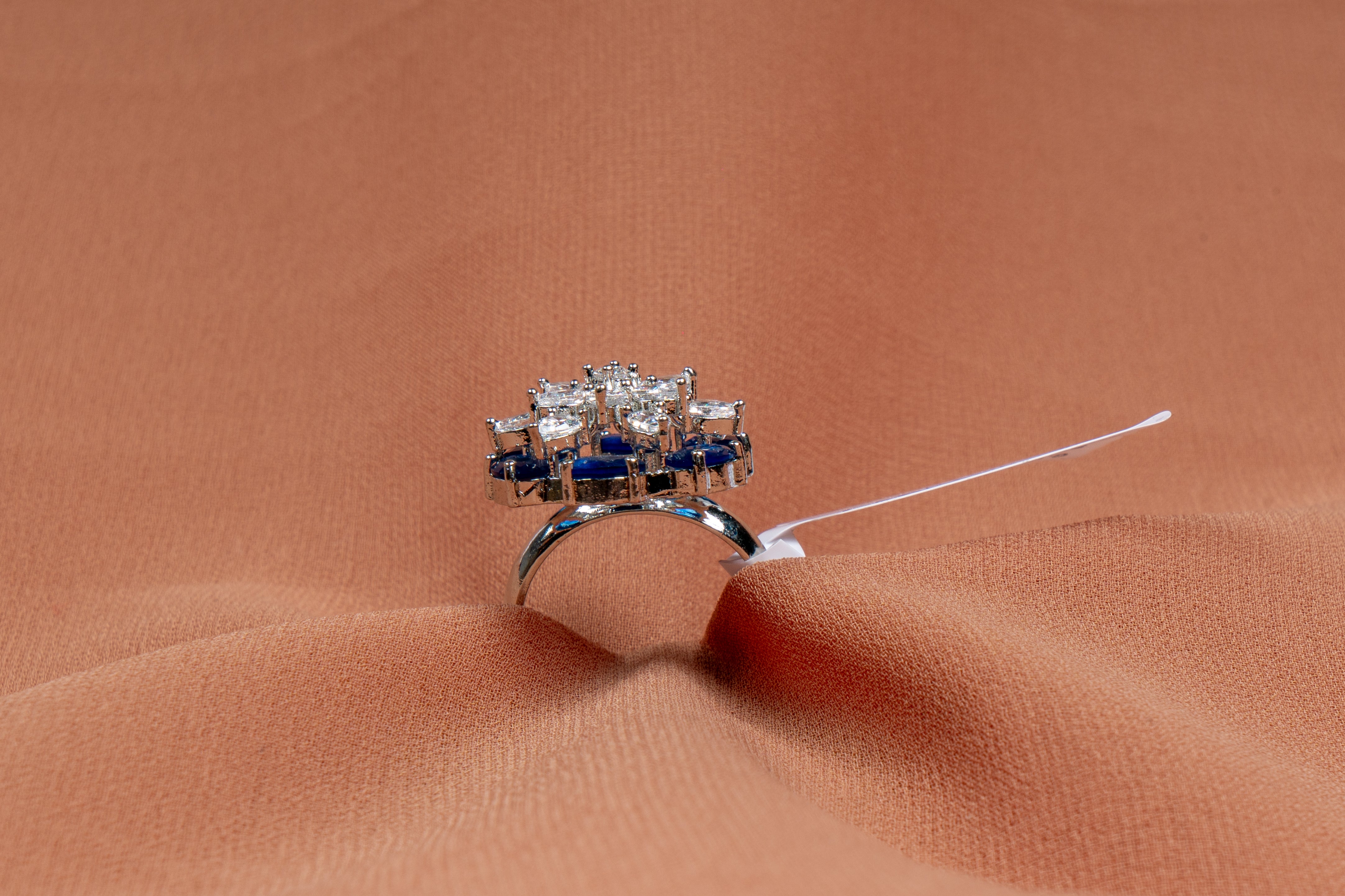 Saphira Blue Blossom Cocktail Ring