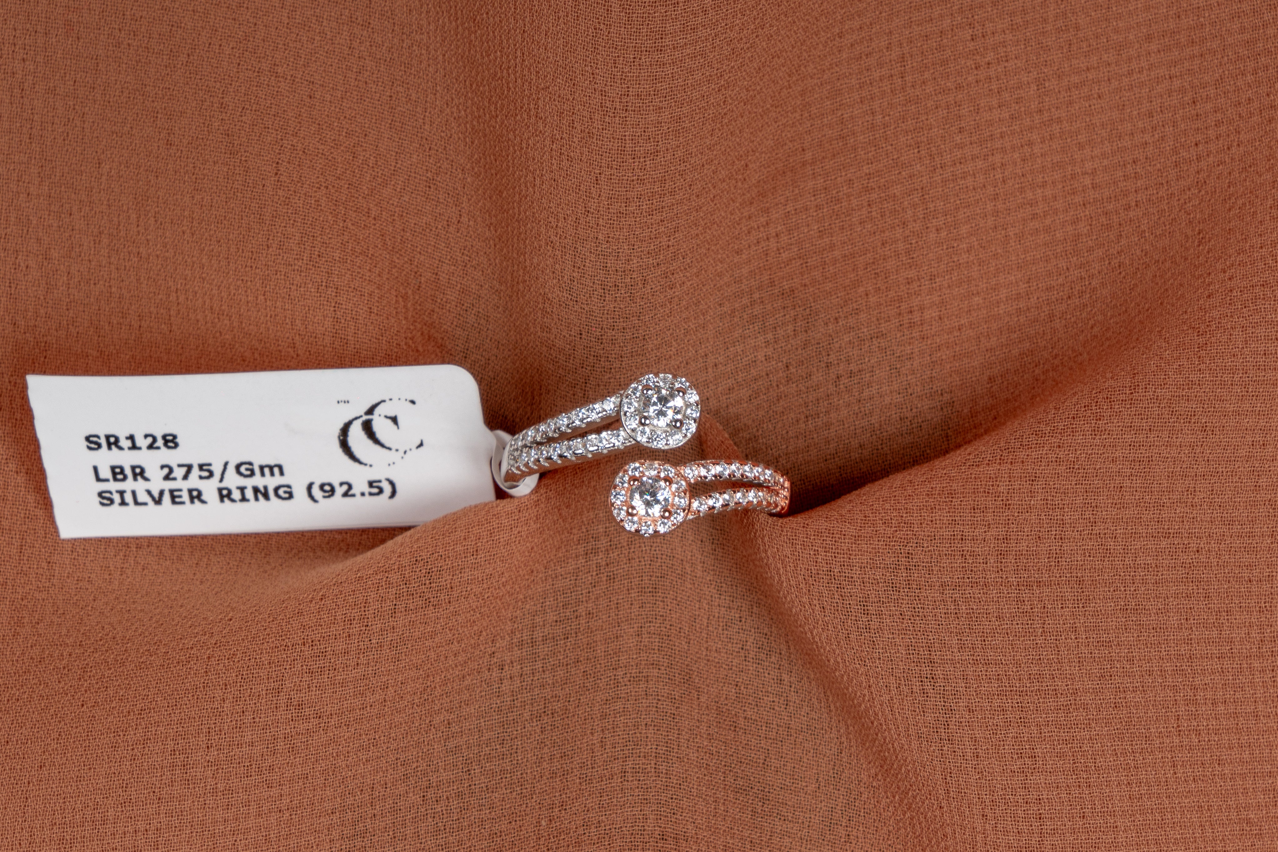 Doriane Twin Halo Bypass Ring