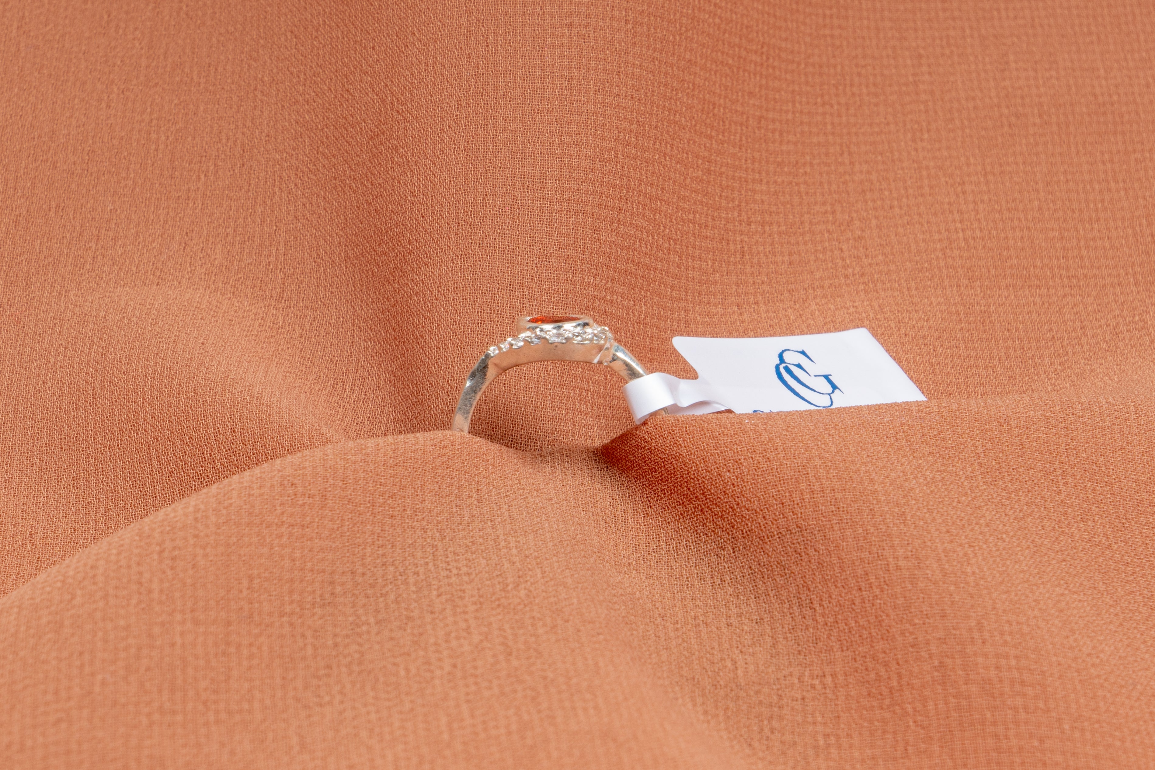 Rosavelle Crimson Pear Ring