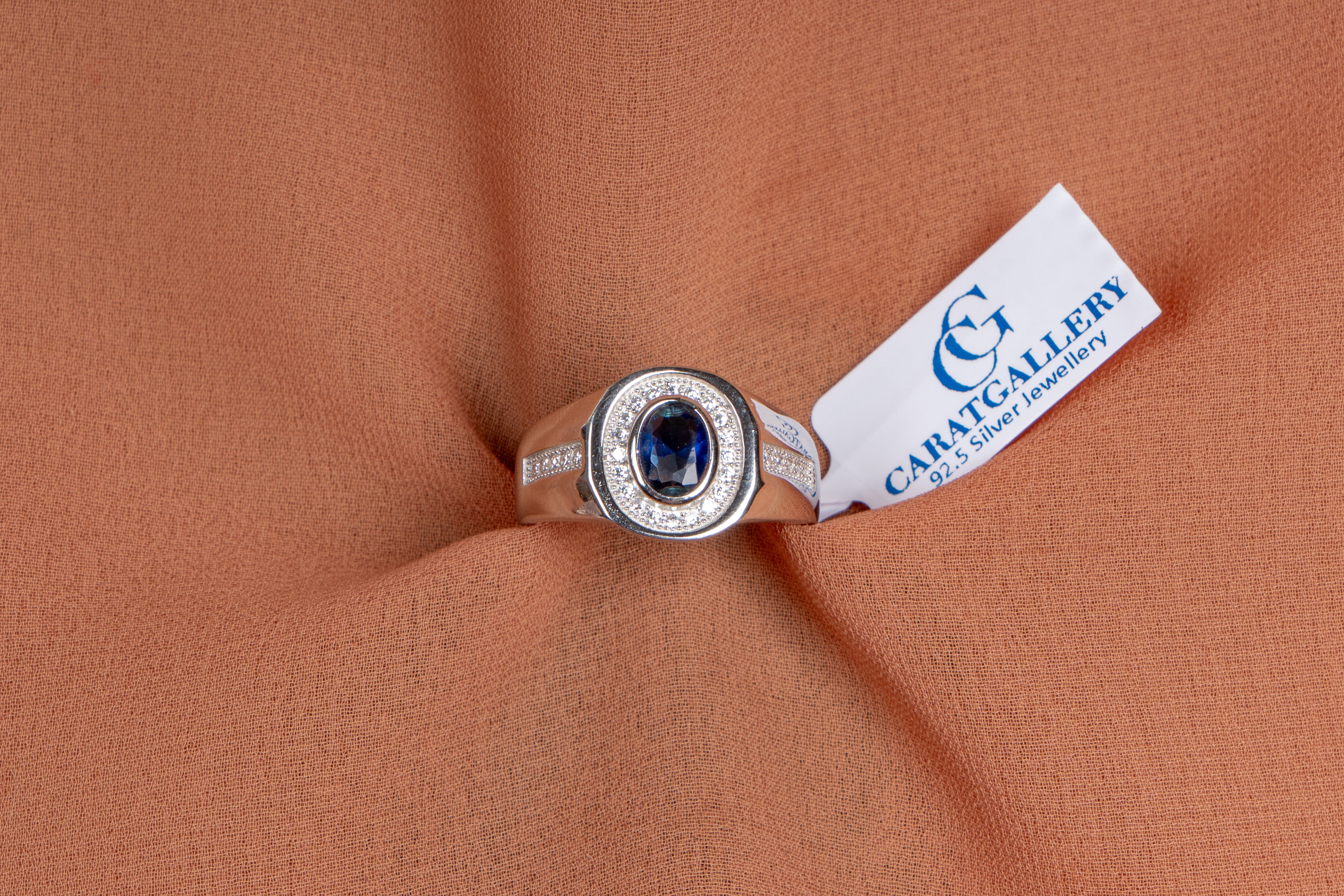 Sapphiron Halo Signet Ring