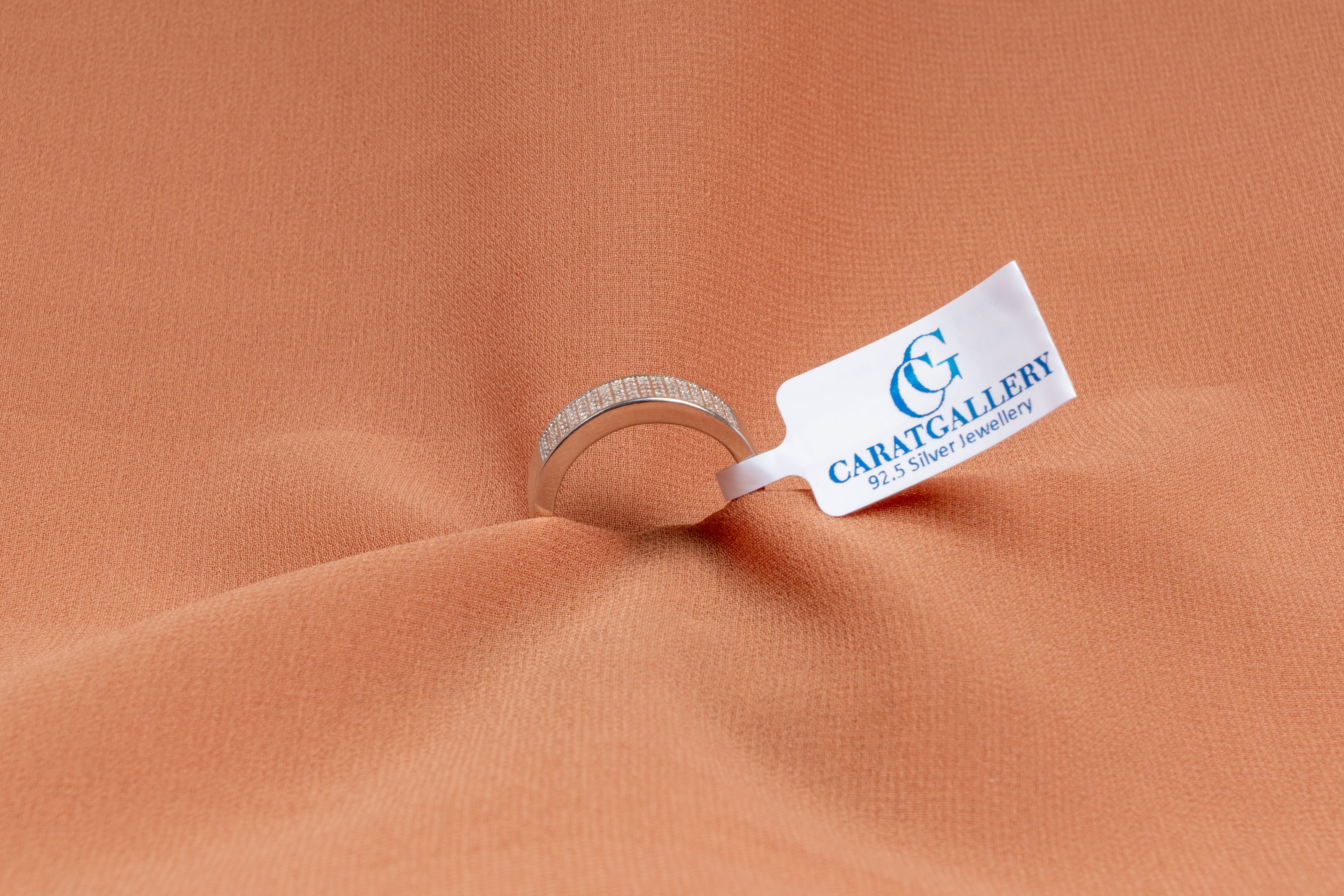 Imperial Iced Silver Band Ring