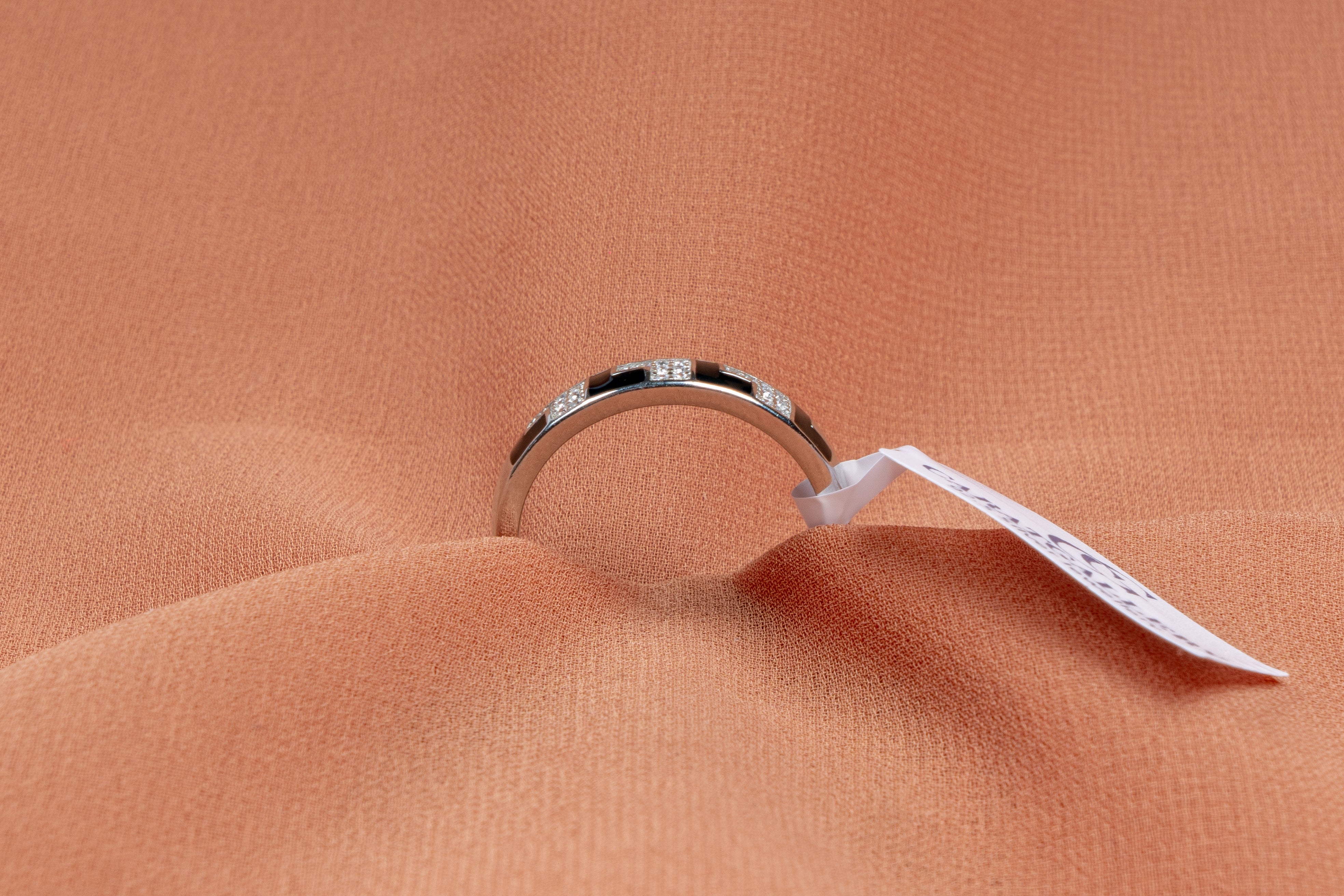 Dexler Pave Block Silver Band Ring