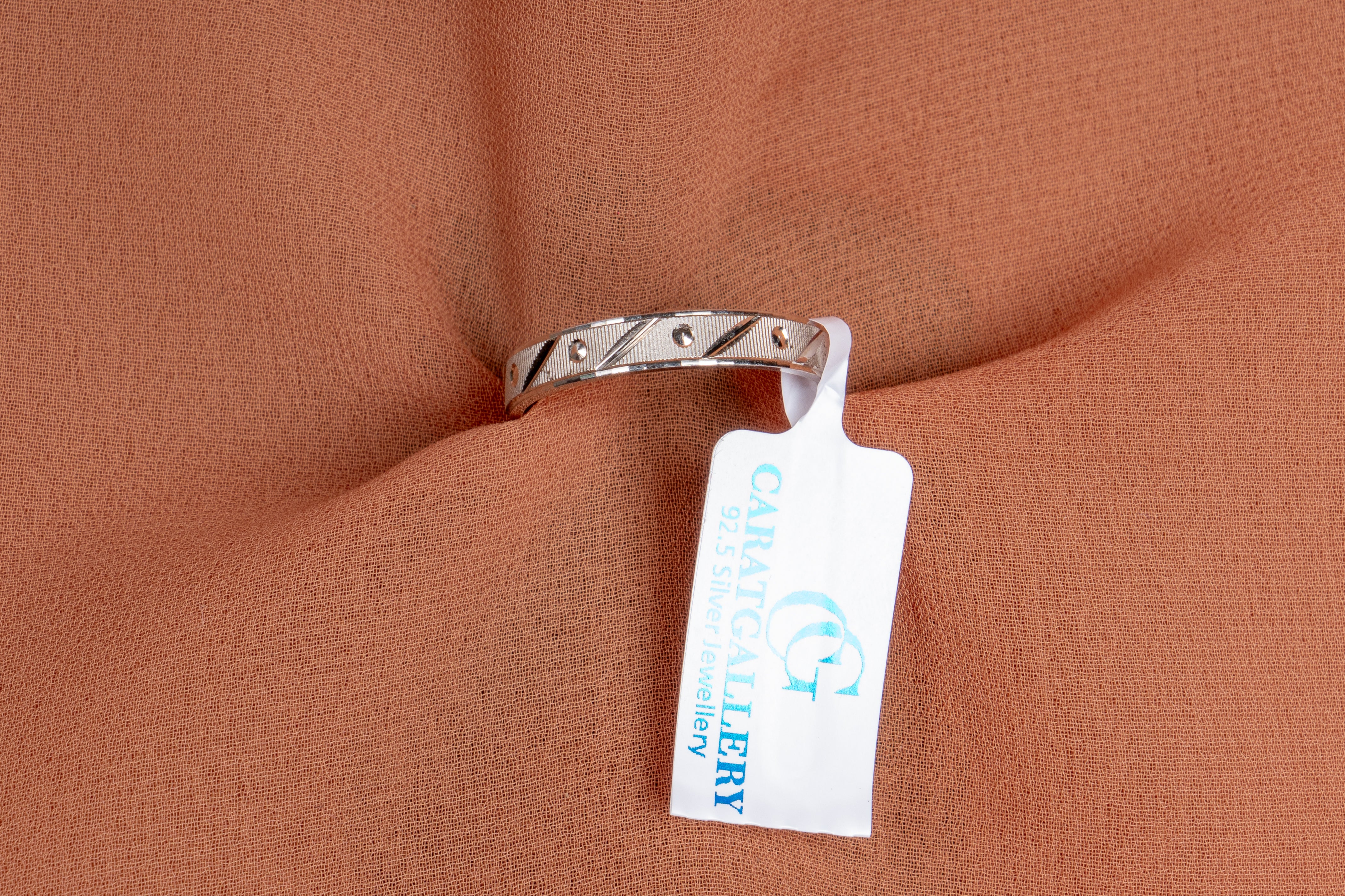 Halden Diagonal Etch Silver Band Ring