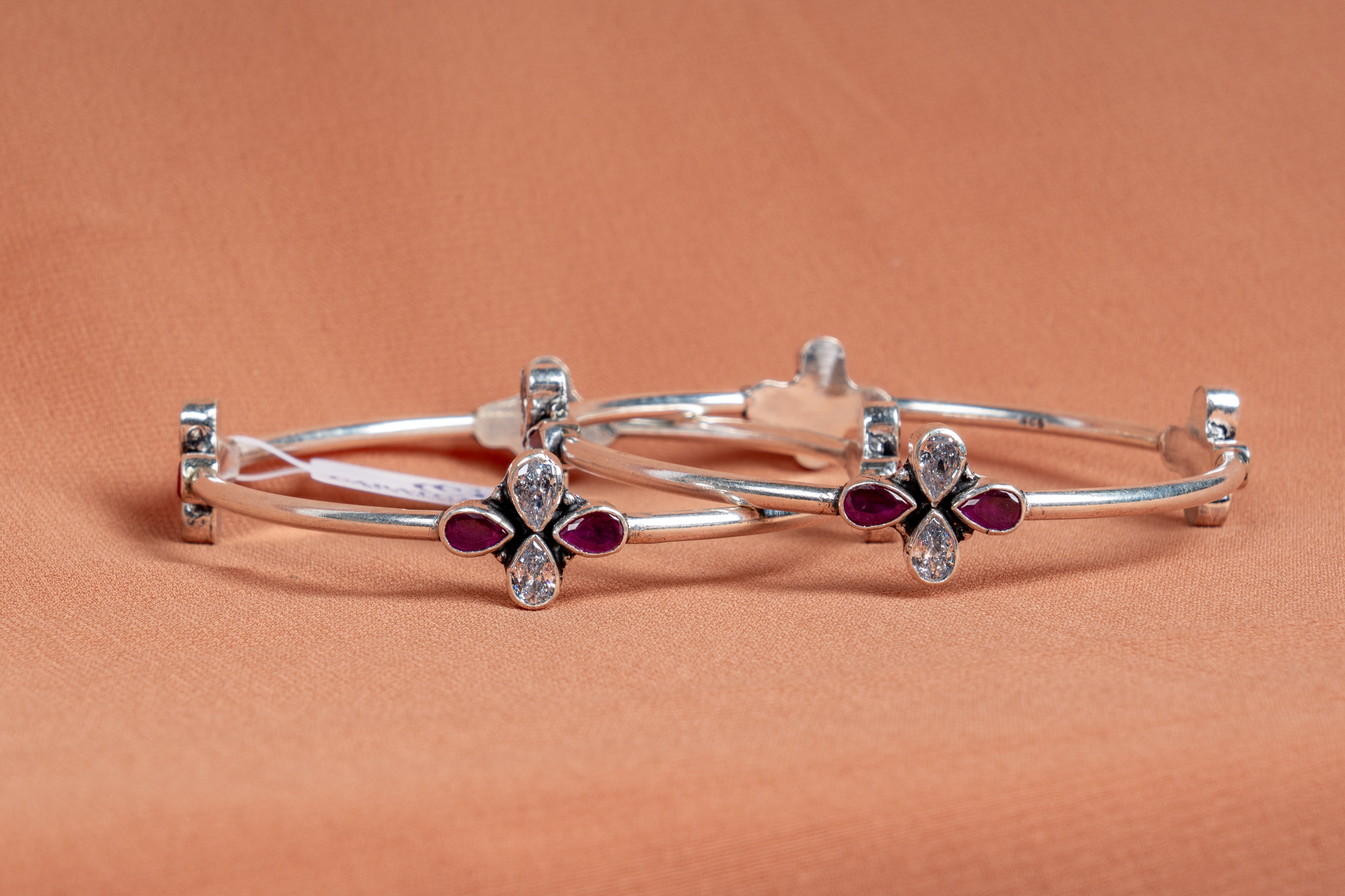 Roselle Bloom Bangle Set