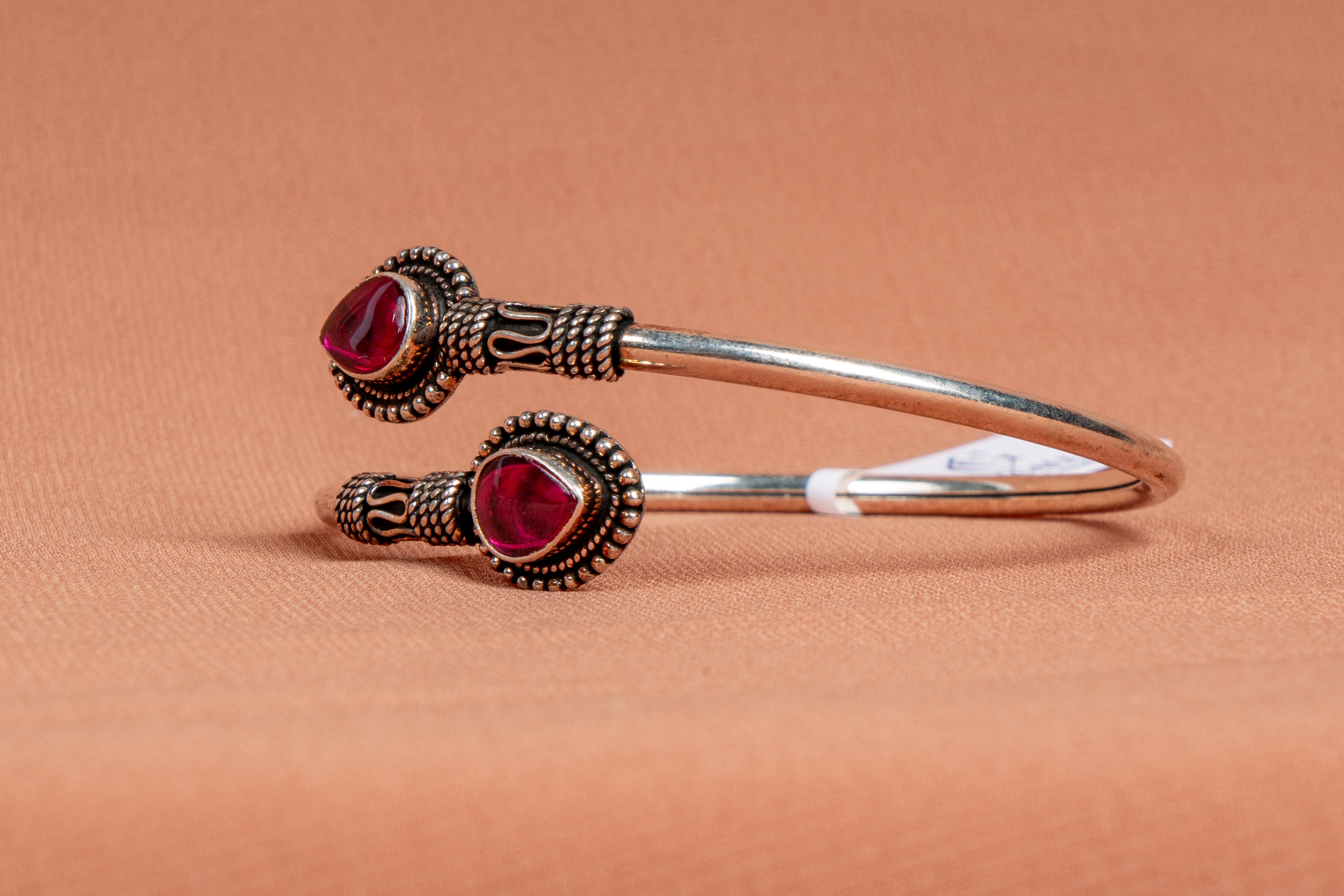 Ruby Heritage Sterling Silver Open Kada