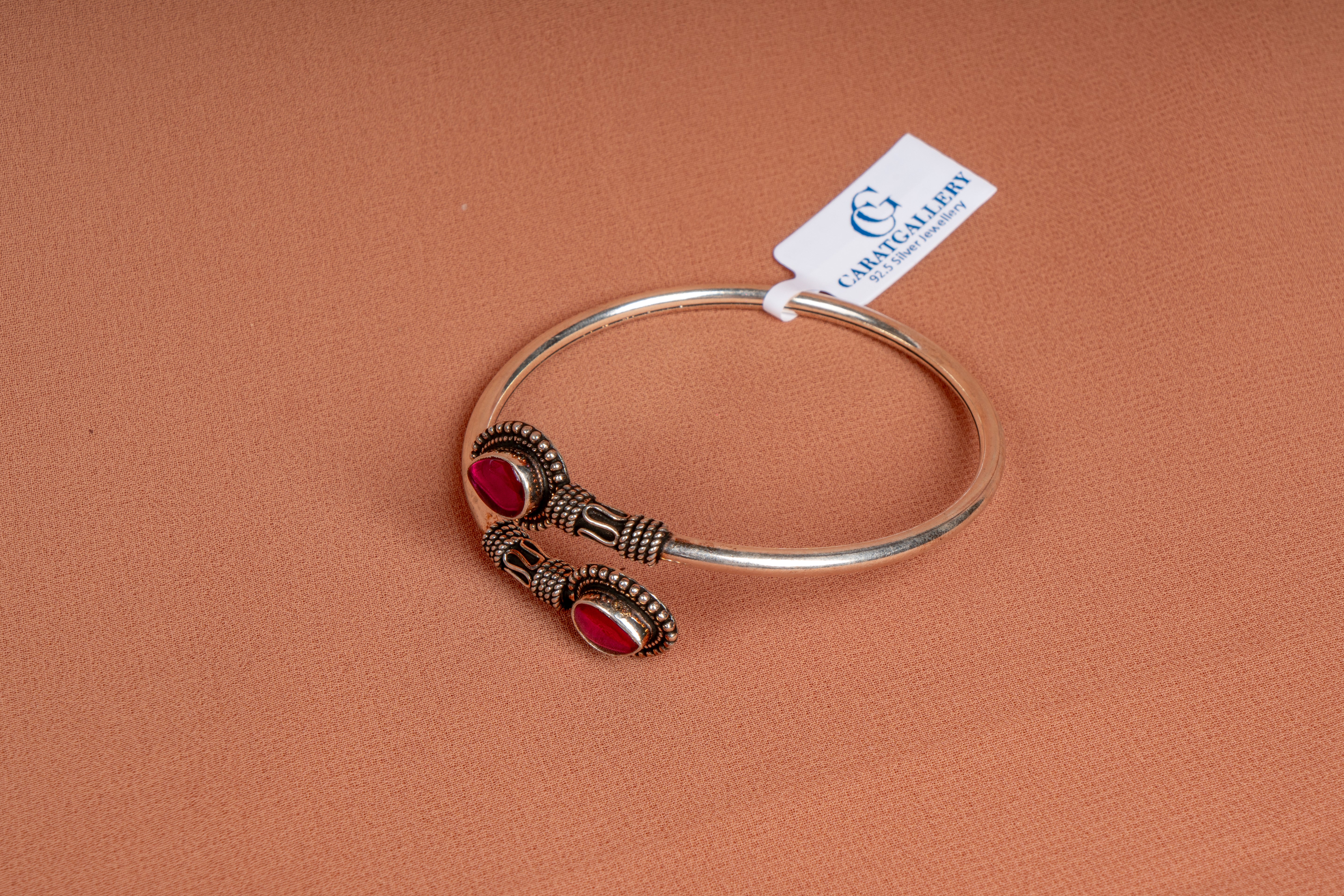 Ruby Heritage Sterling Silver Open Kada