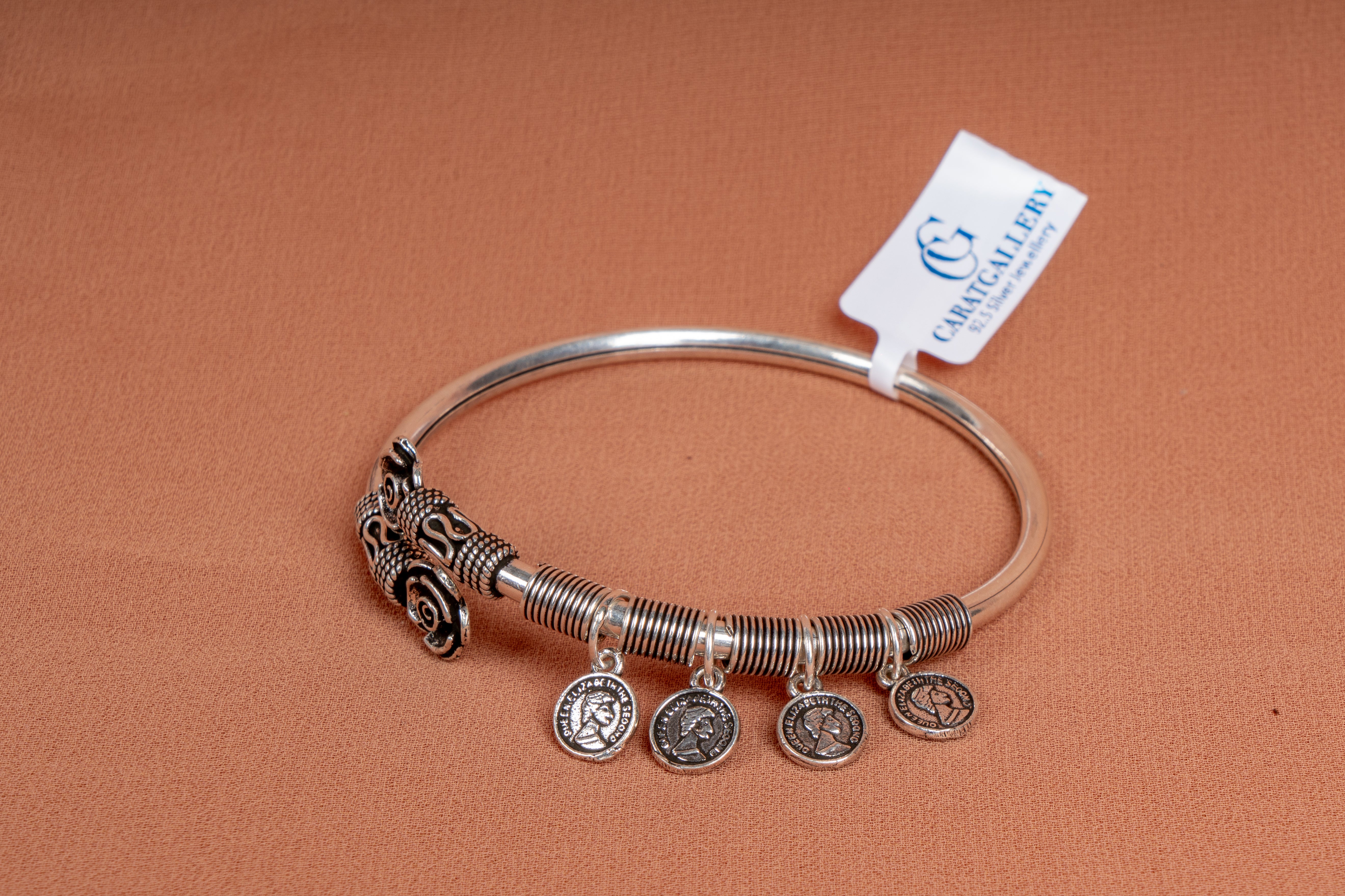 Heritage Coin Charm Sterling Silver Kada