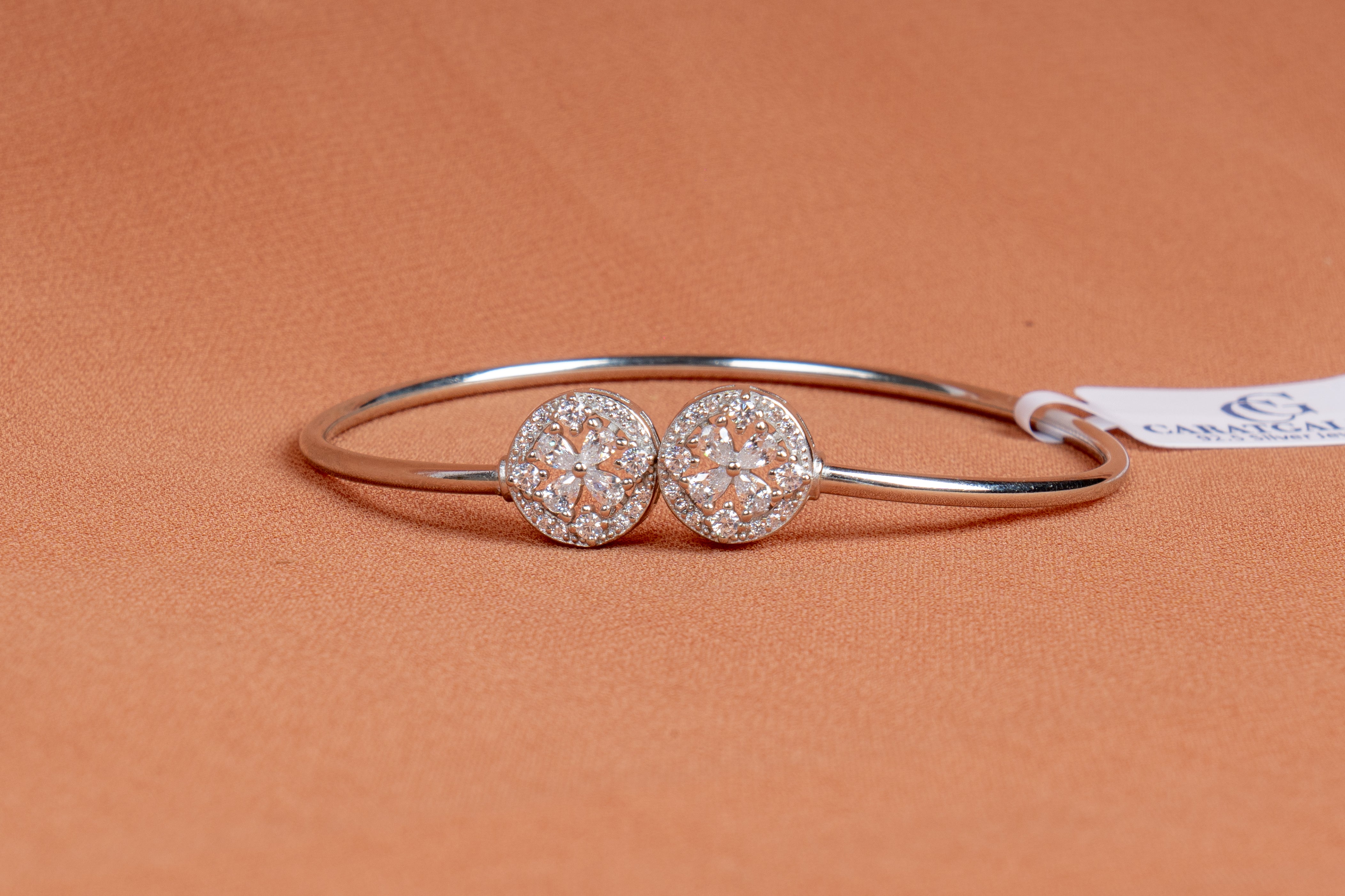 Twin Blossom Sterling Silver Kada