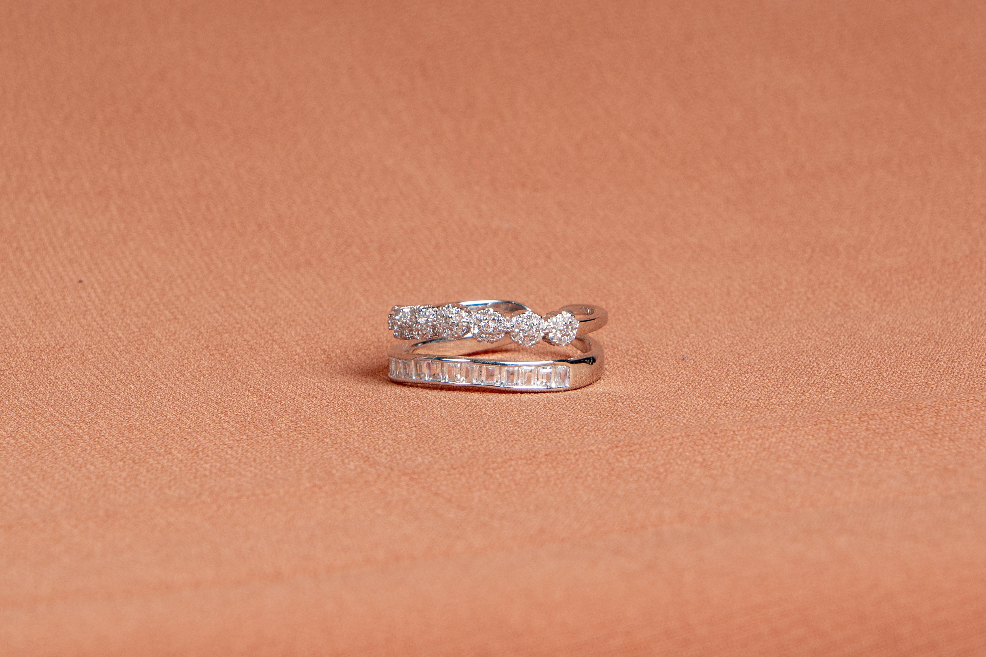 Celestial Wave Sterling Silver Bracelet & Ring Set
