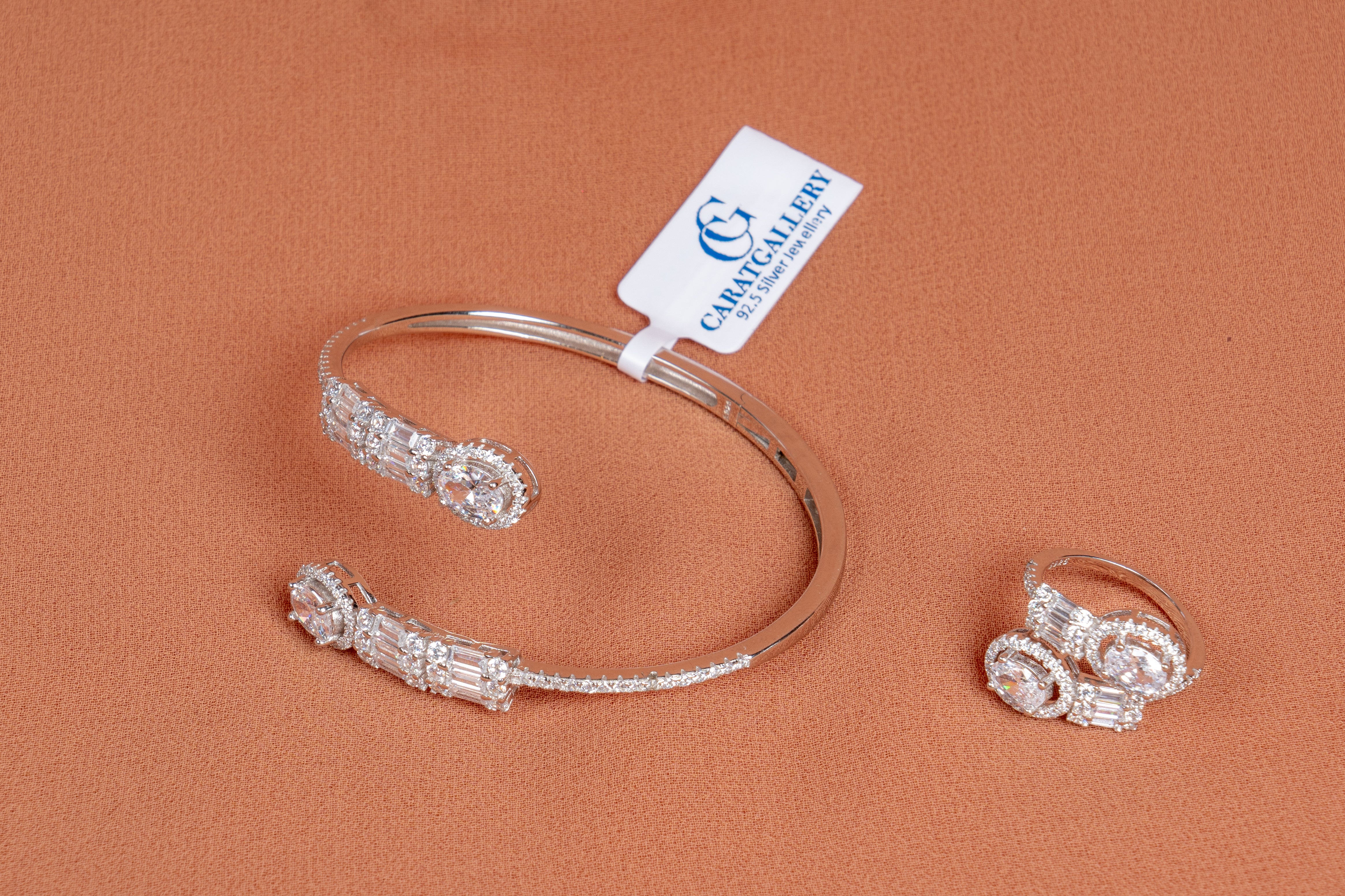 Radiant Harmony Sterling Silver Bracelet & Ring Set