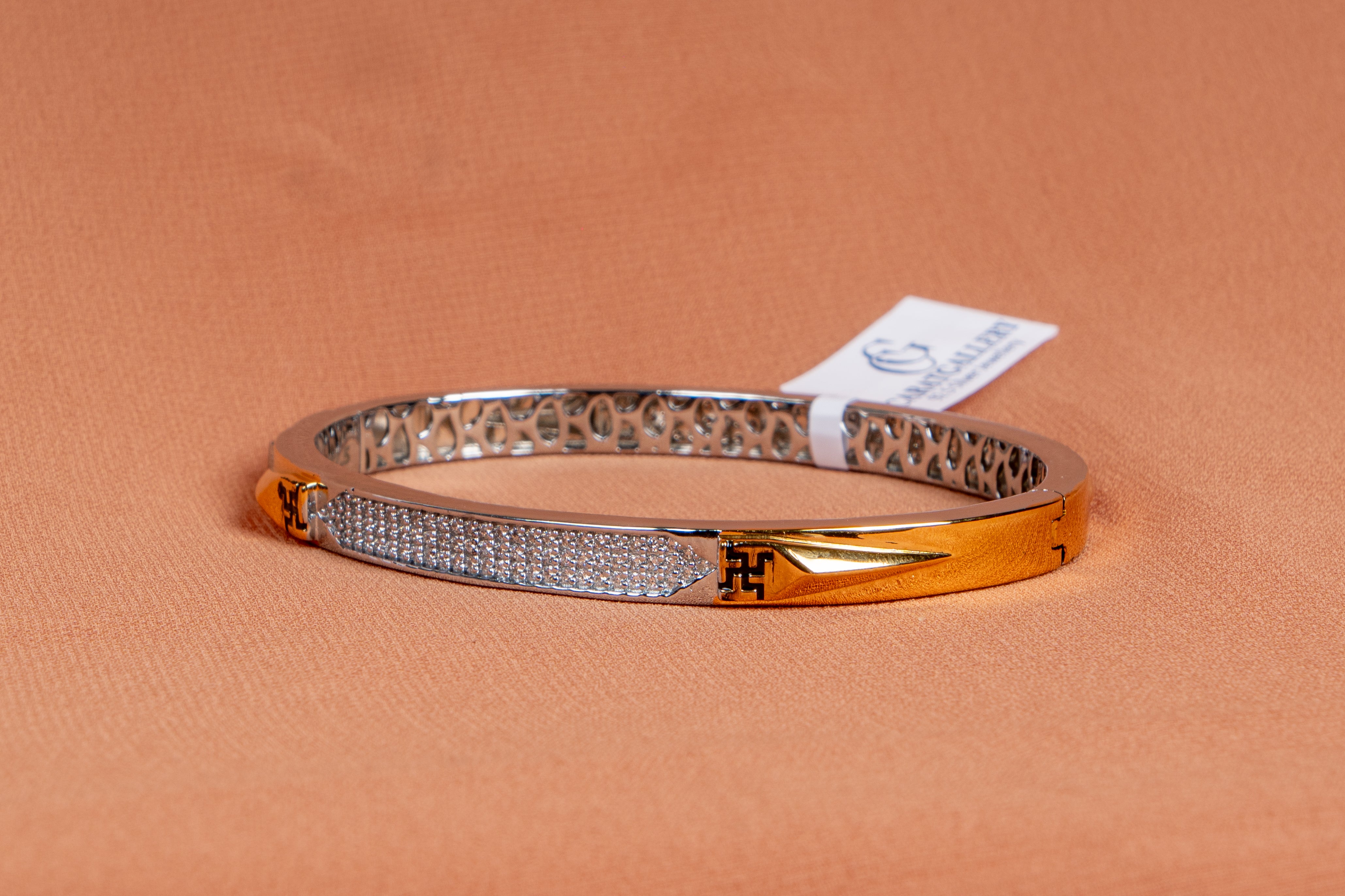 Imperial Luxe Sterling Silver Two-Tone CZ Bracelet