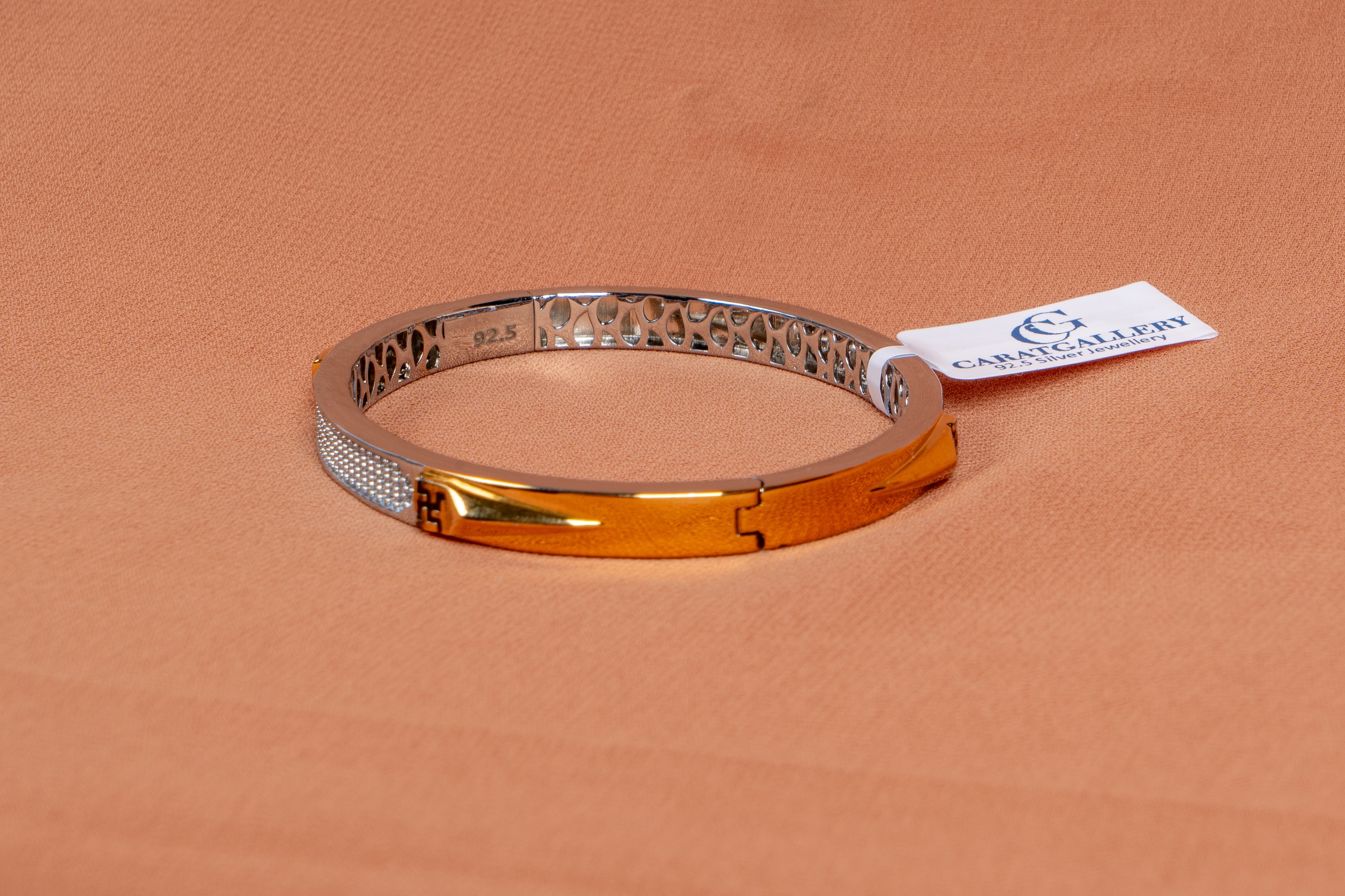 Imperial Luxe Sterling Silver Two-Tone CZ Bracelet