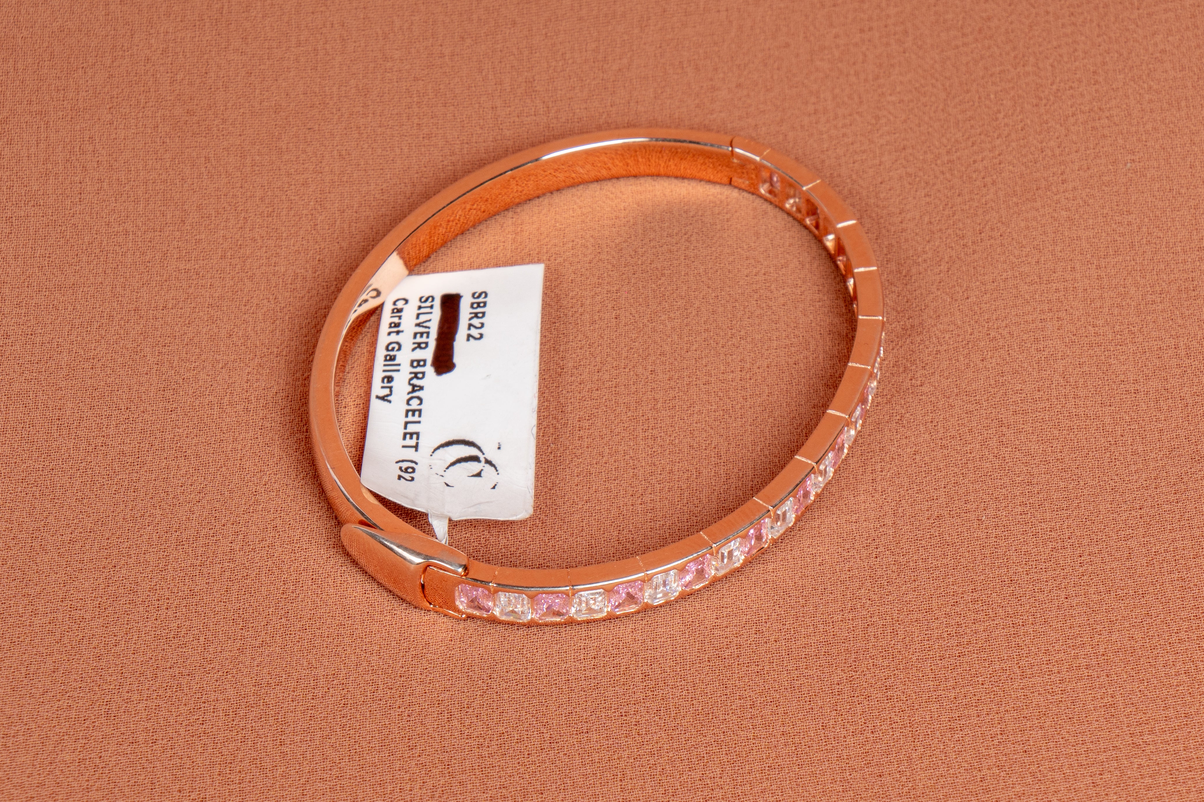 Blush Radiance Sterling Silver Pink Stone Tennis Bracelet