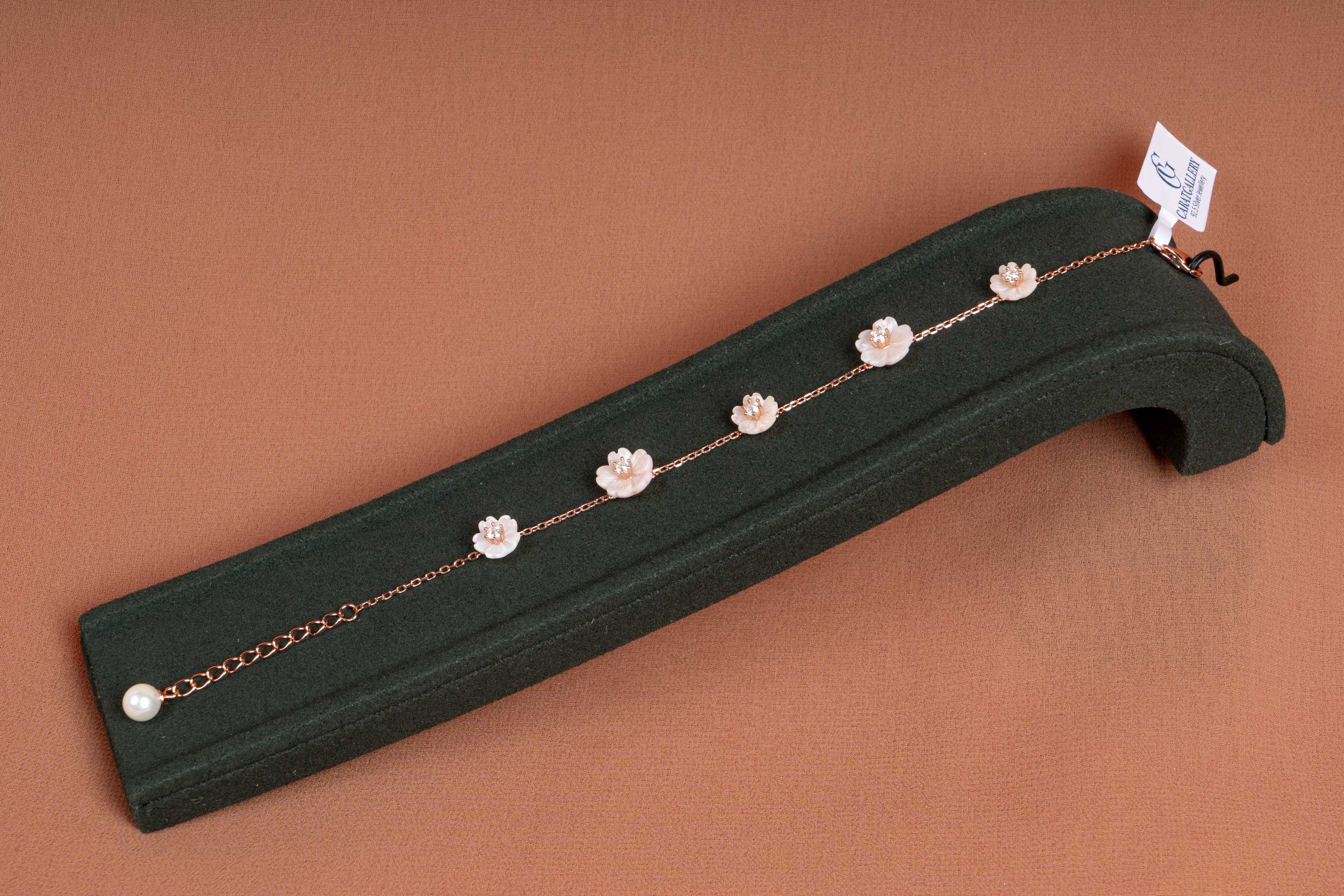 Camellia Bloom Charm Bracelet