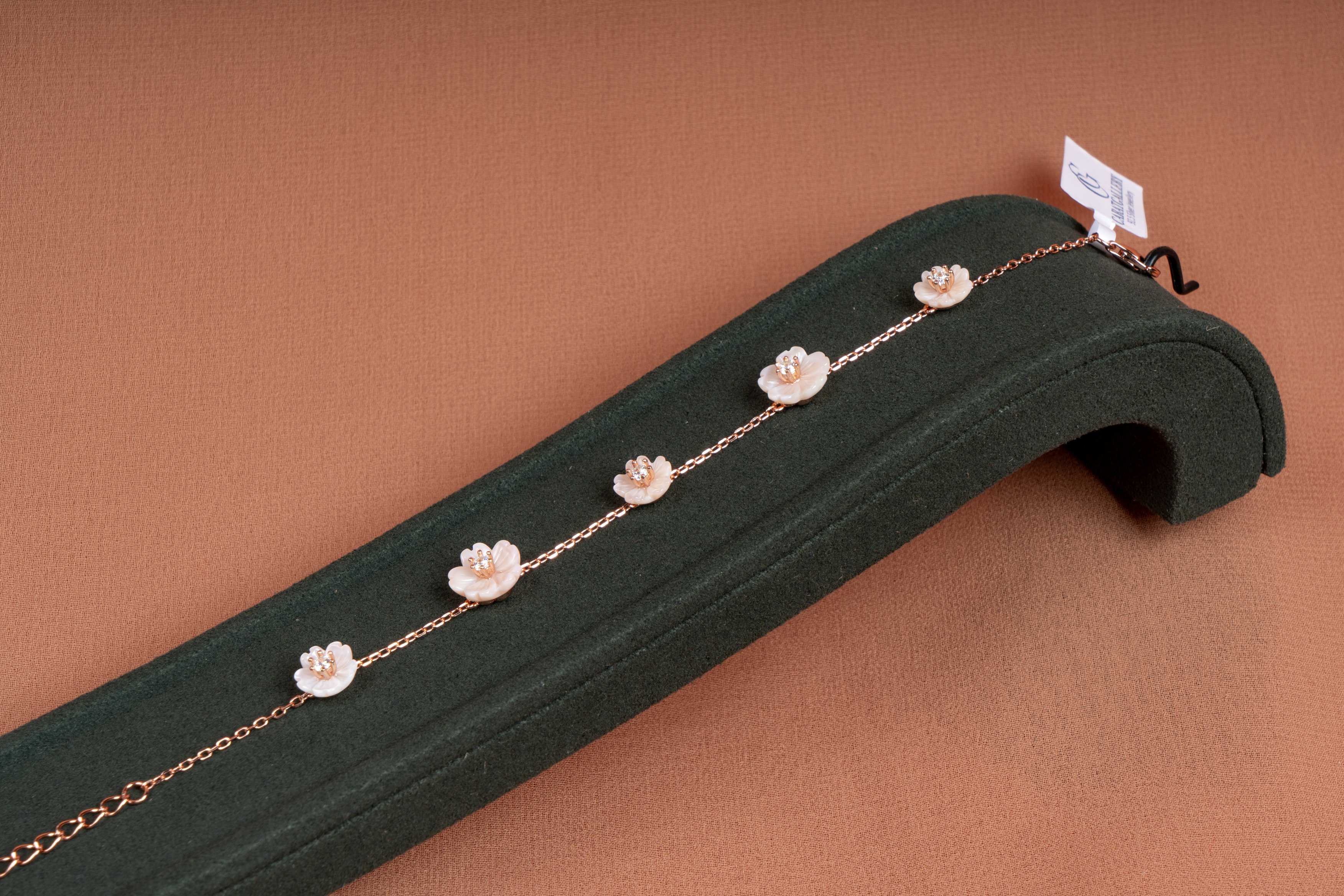 Camellia Bloom Charm Bracelet