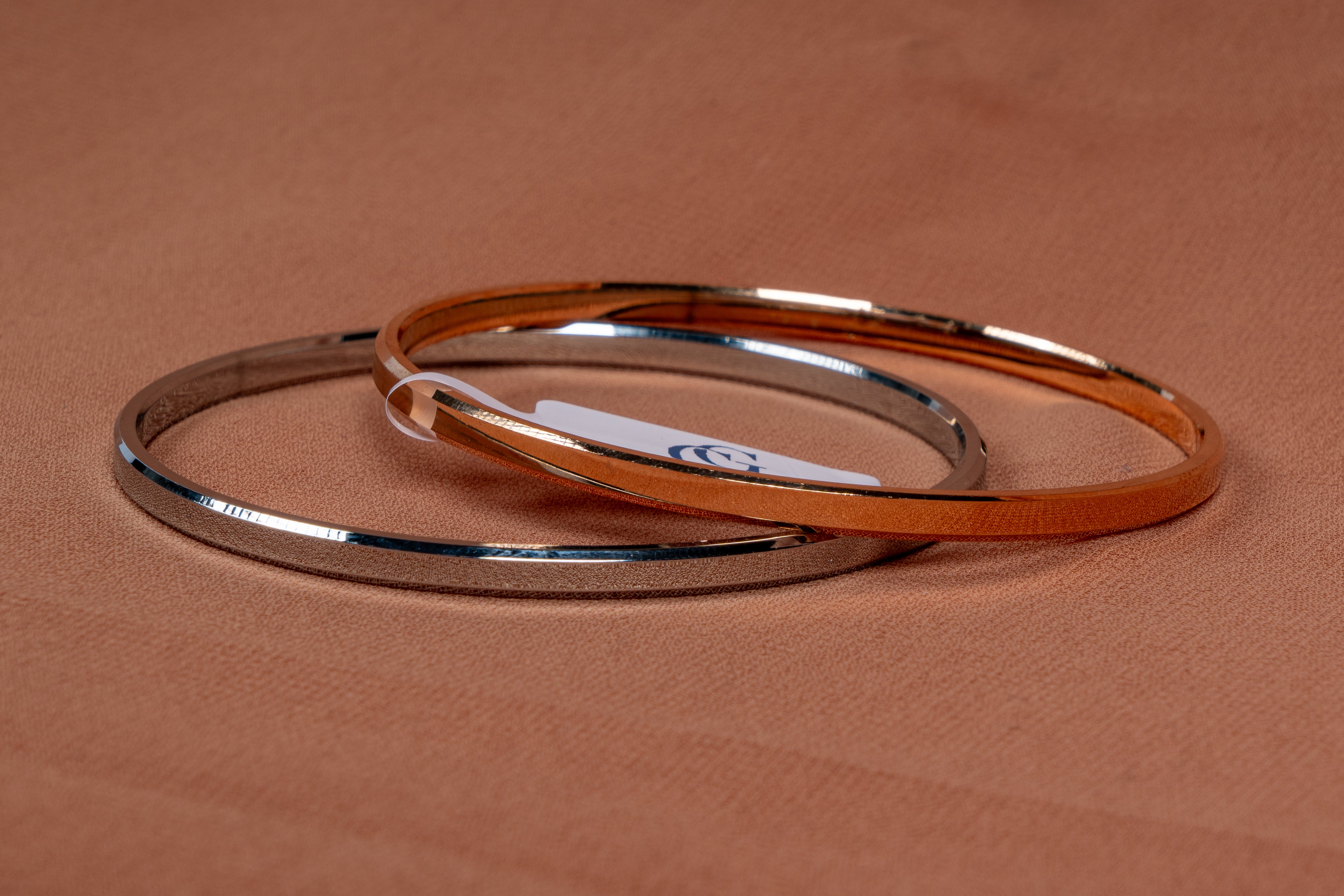 Aureli Dual Tone Bangle Set