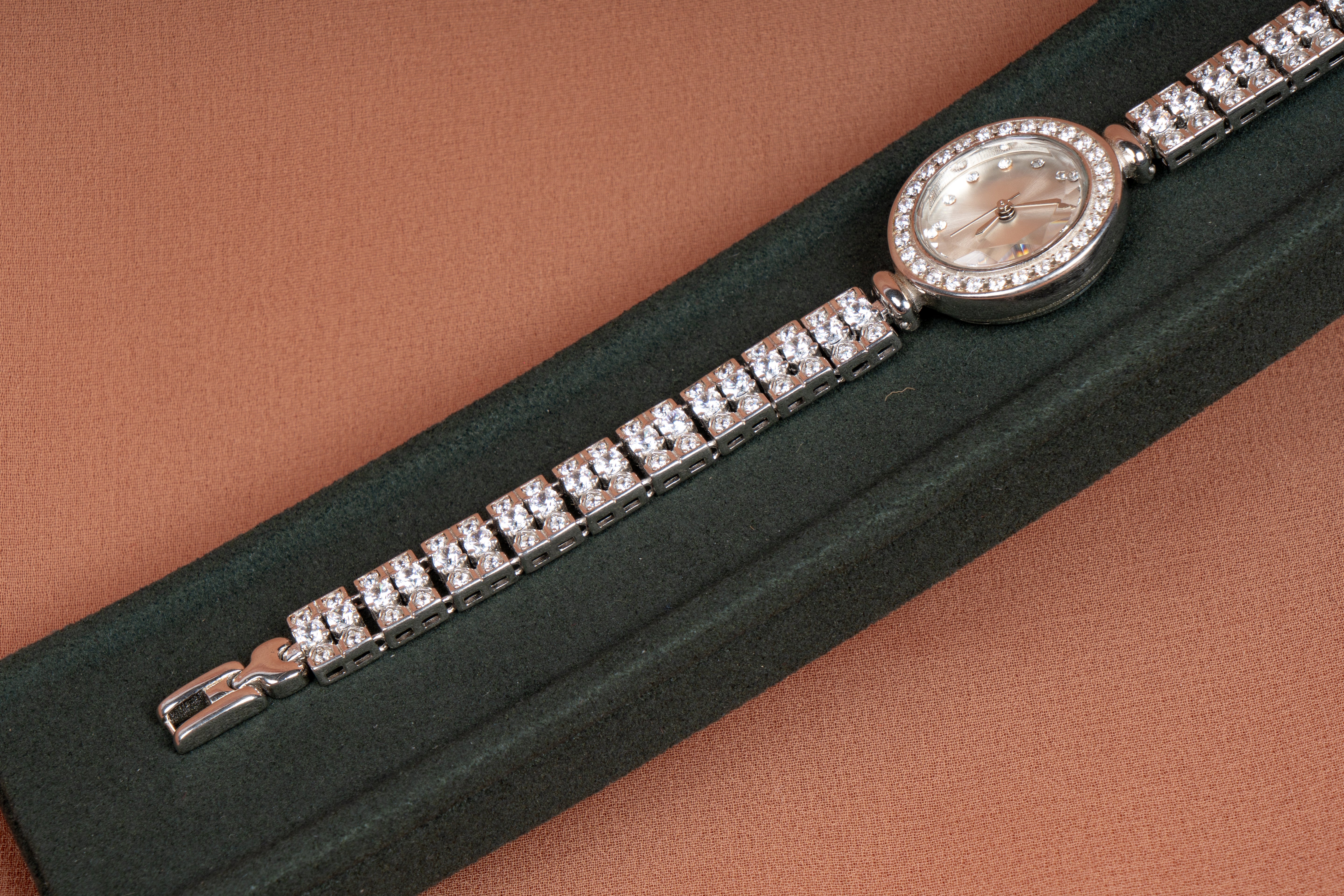 Celestia Crystal Watch Bracelet