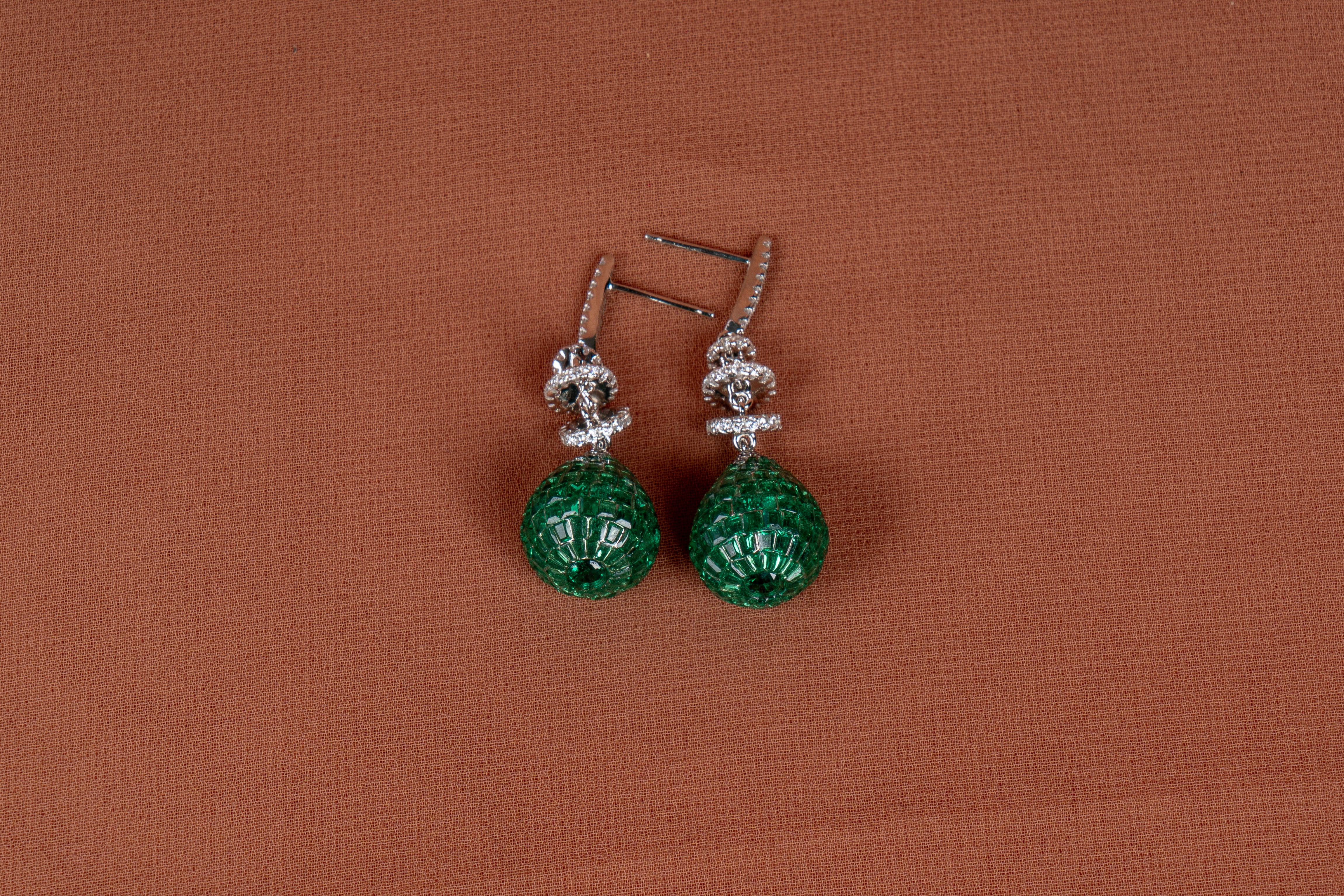 Everdine Emerald Drop Necklace and Earrings Set