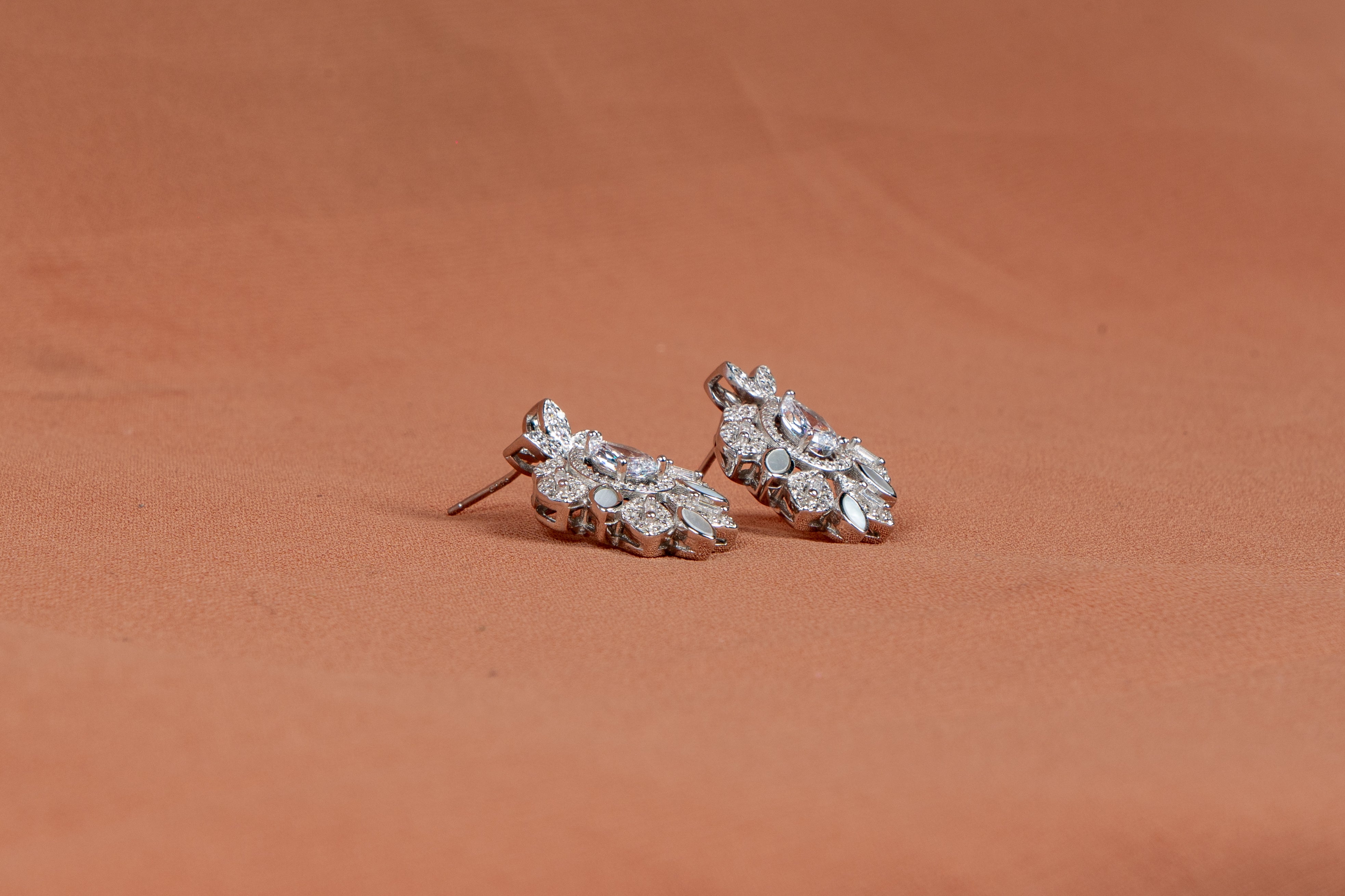 Celestique Floral Necklace and Earrings Set