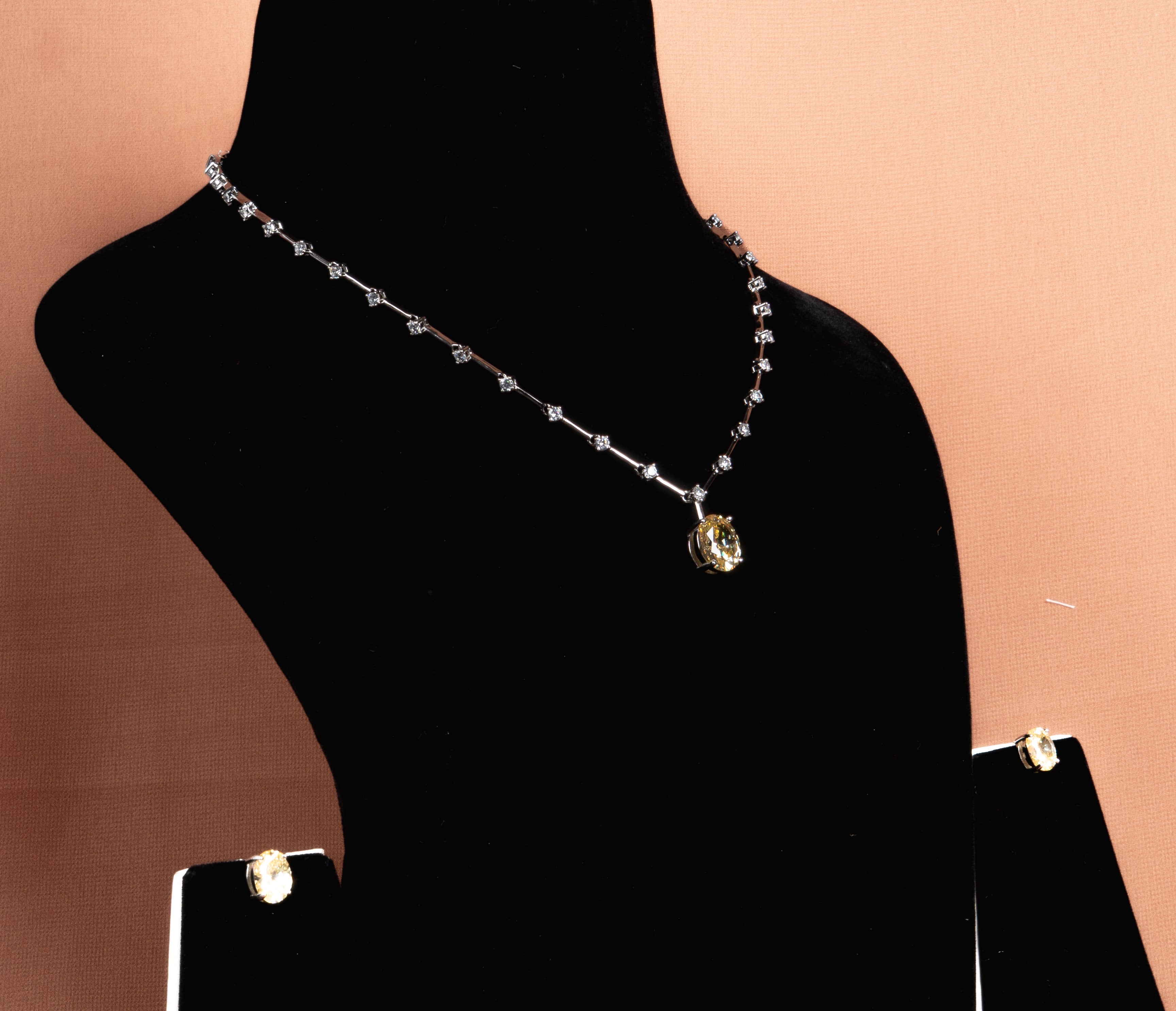 Lumiora Solitaire Necklace and Stud Earrings Set