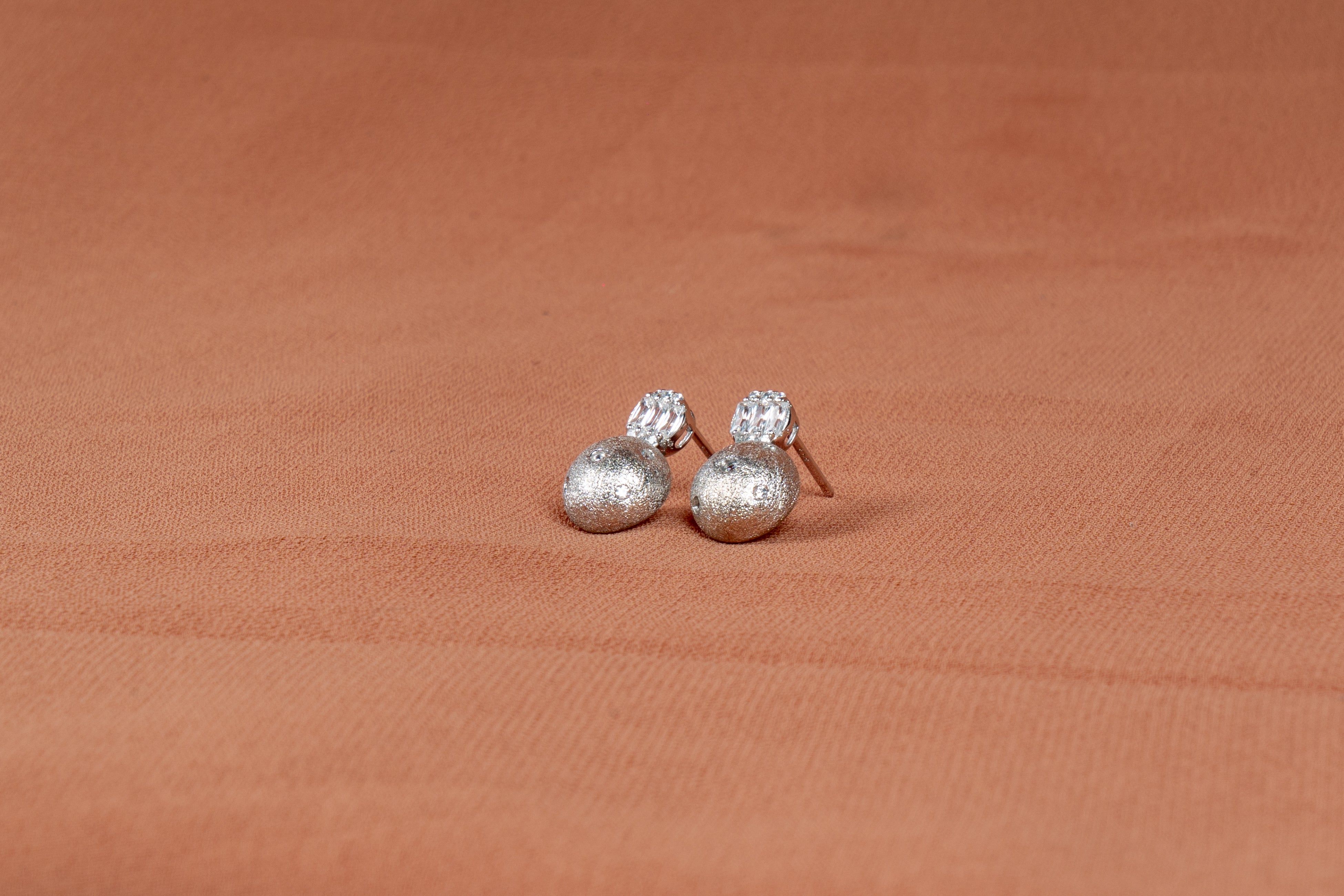 Celestial Silver Sphere Necklace and Earrings Set