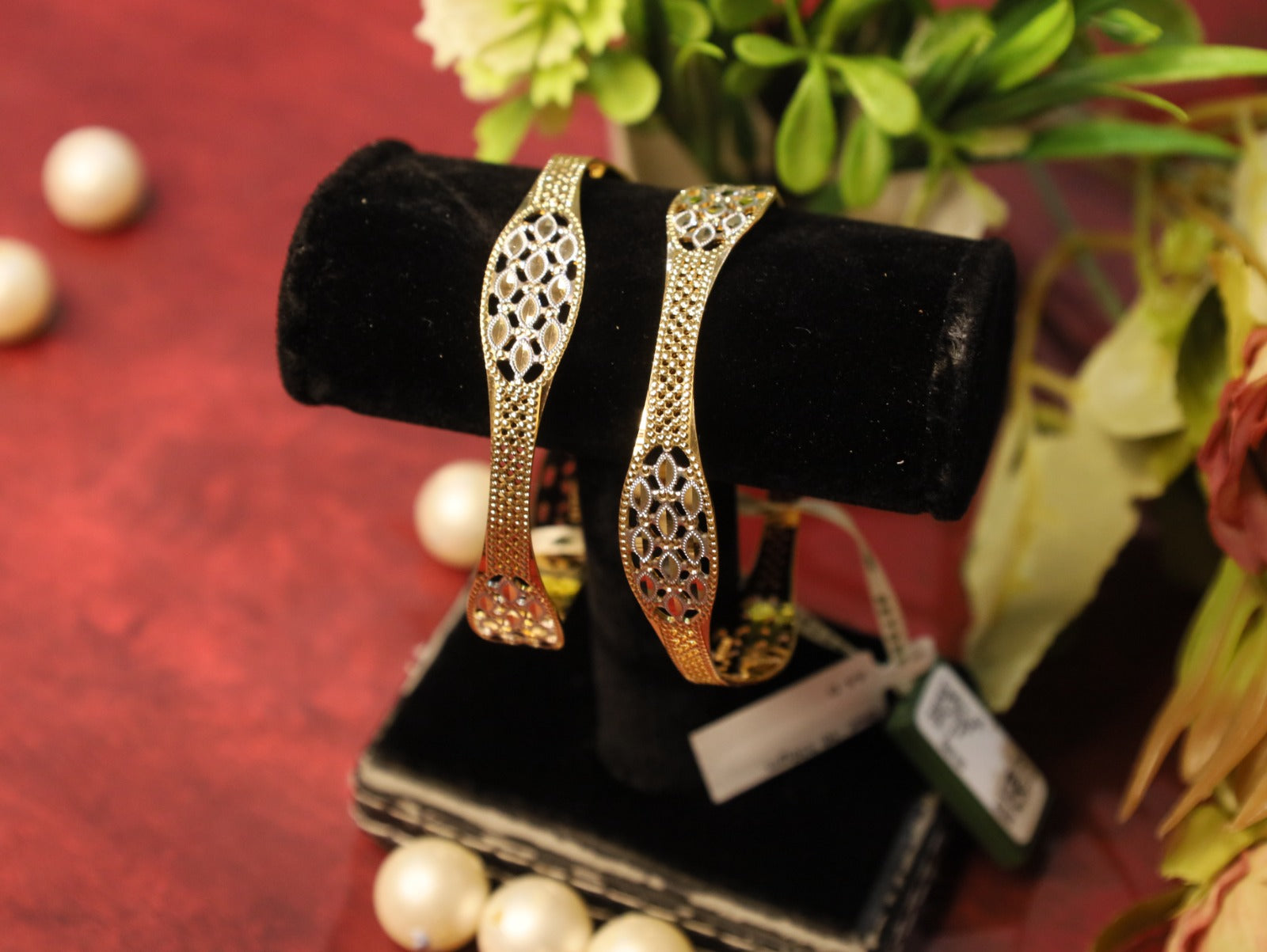 Royal Filigree Gold Finish Cuff Bracelet