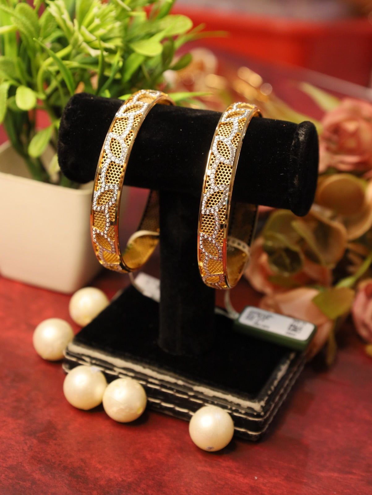 Royal Honeycomb Dual-Tone Bangles