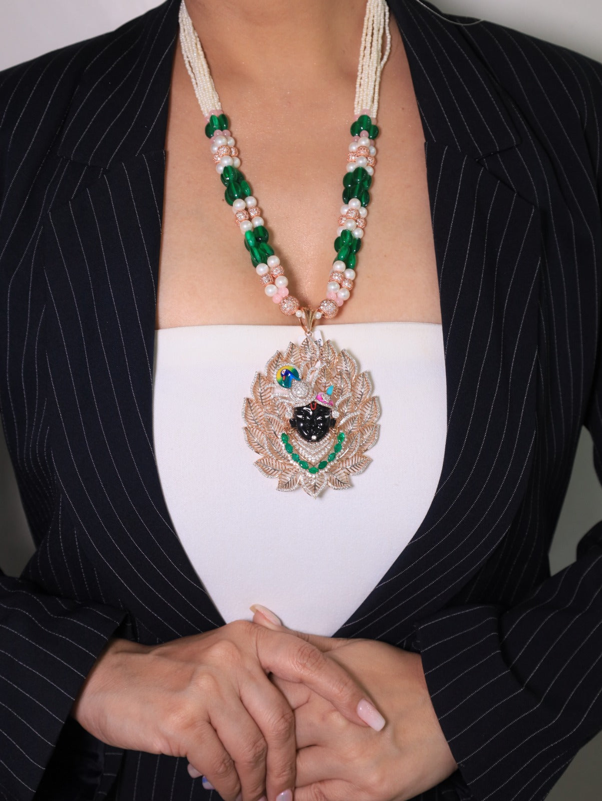 Divine Shrinathji Heritage Pendant Necklace