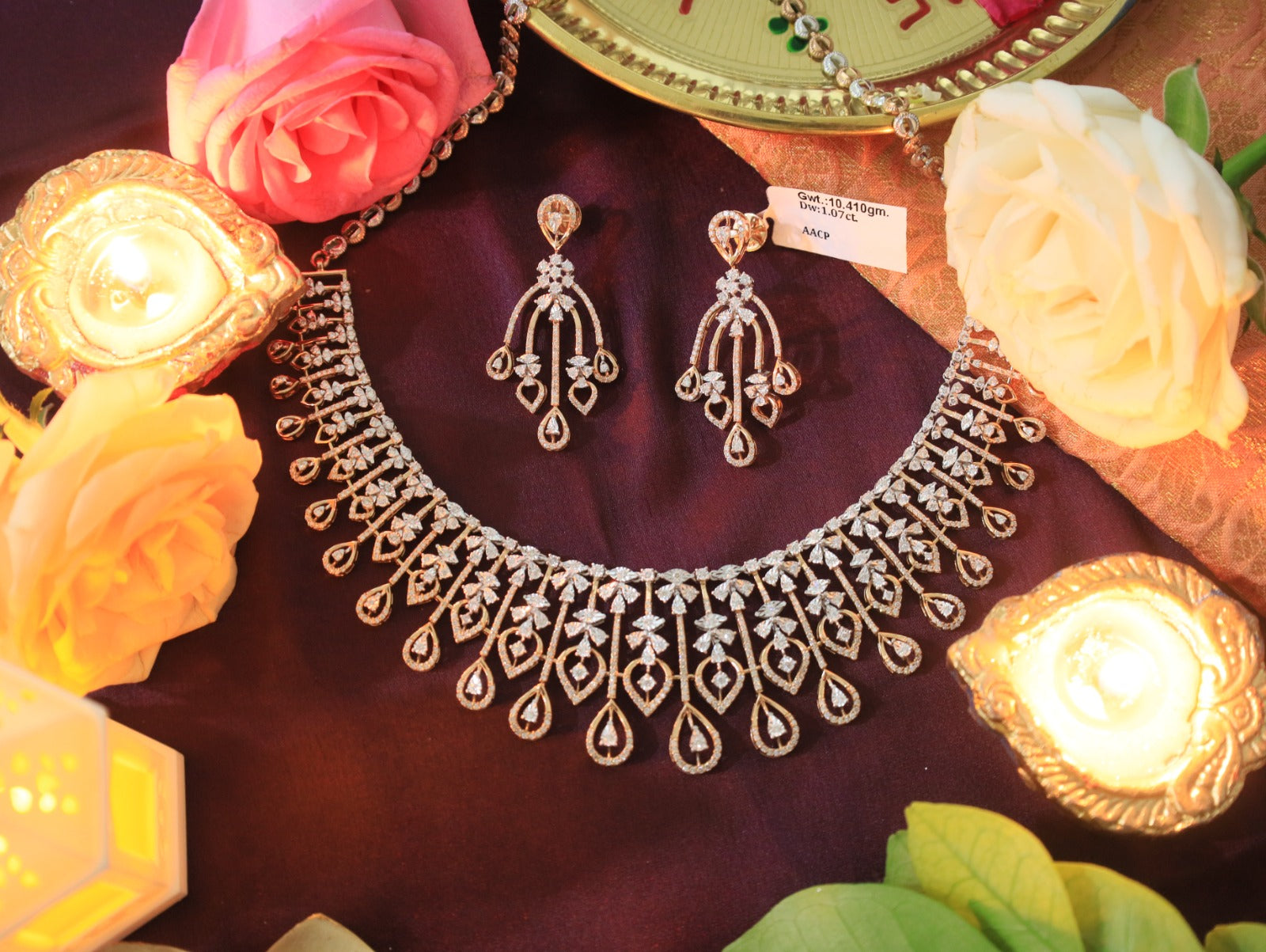 Royal Cascade Diamond Necklace Set