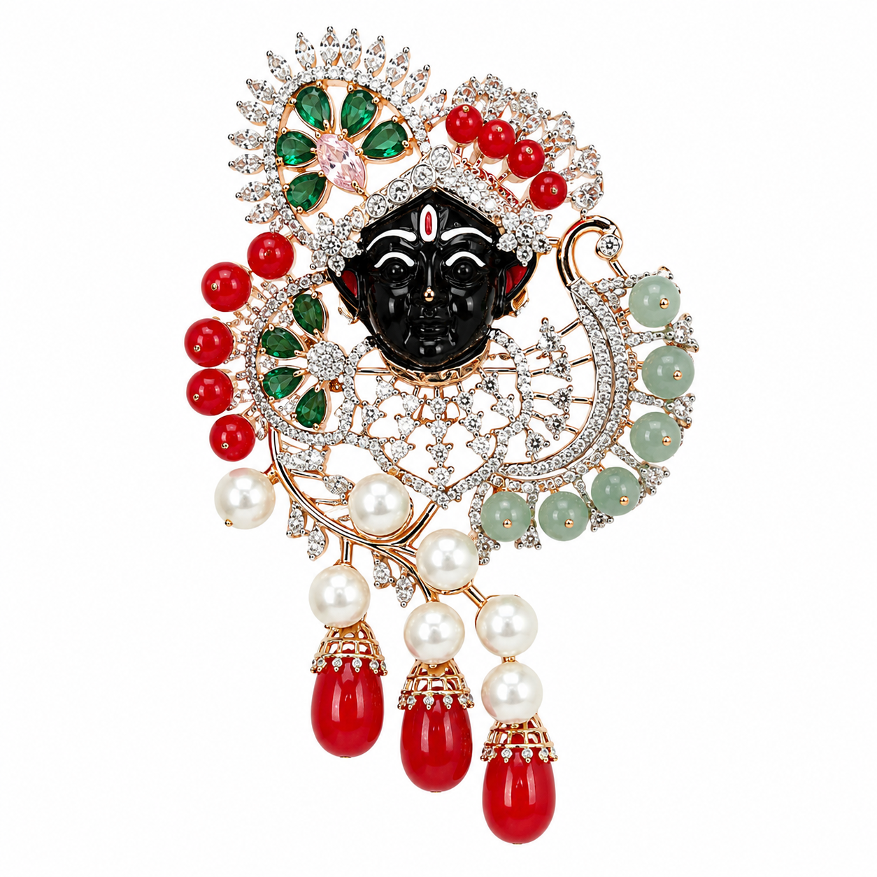 Ishvara Peacock Shrinathji Pendant