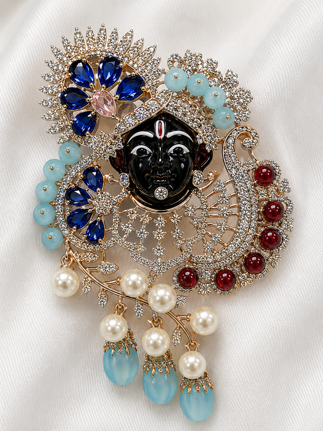 Nilaya Sapphire Paisley Shrinathji Pendant