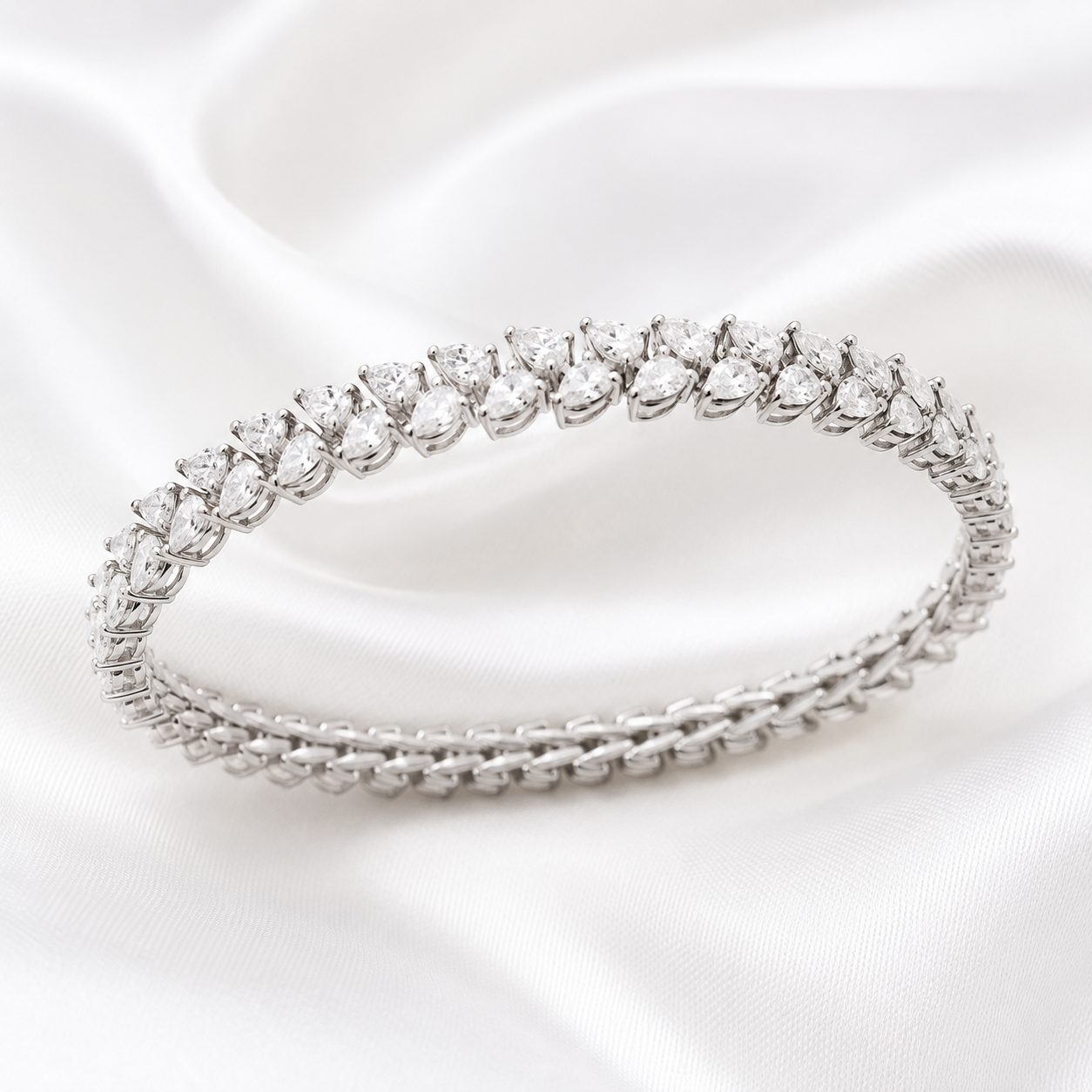 Elegant Natural Diamond Tennis Bangles