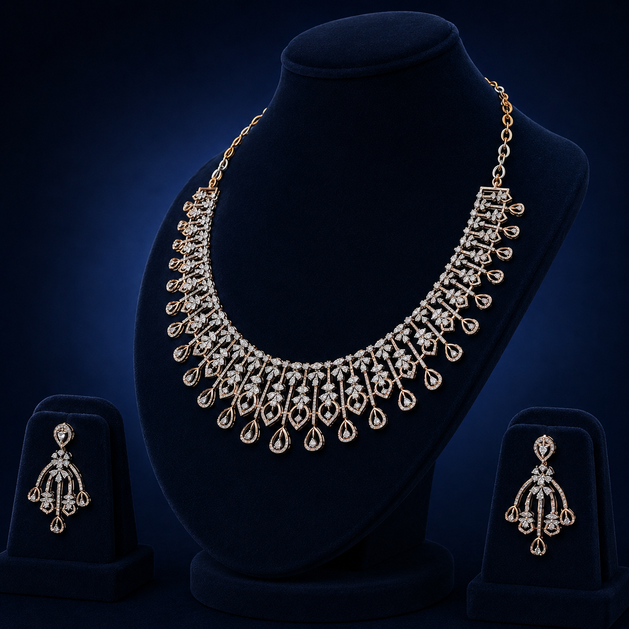 Royal Cascade Diamond Necklace Set